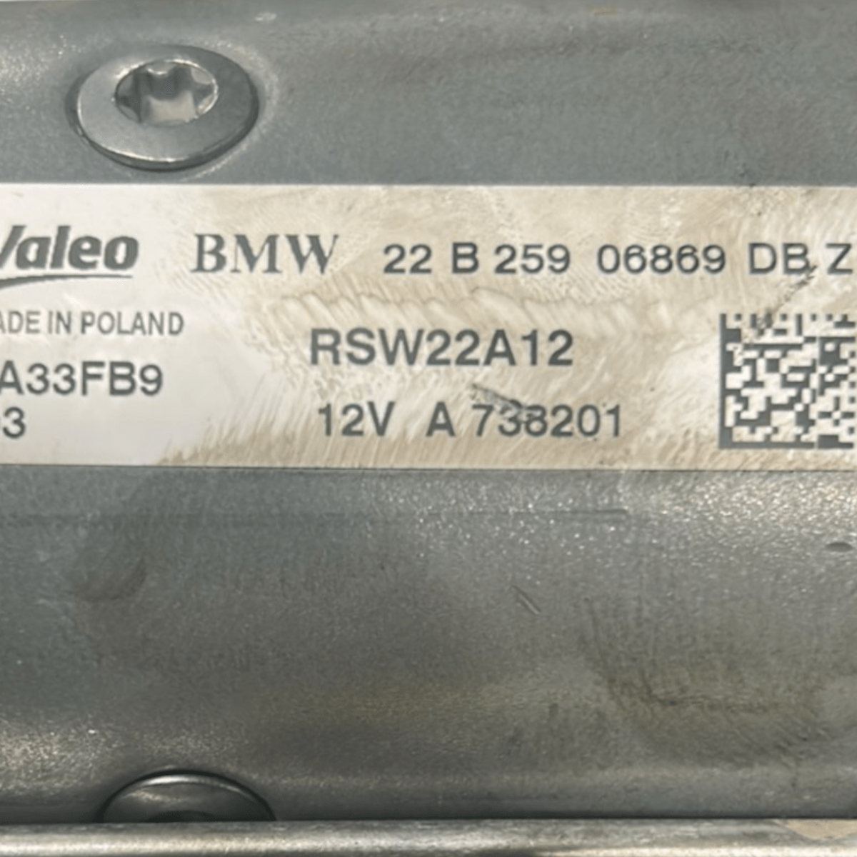Motorino avviamento bmw x3 g01 2.0 diesel / hybrid cod:RSW22A12 (2017 > 2024)