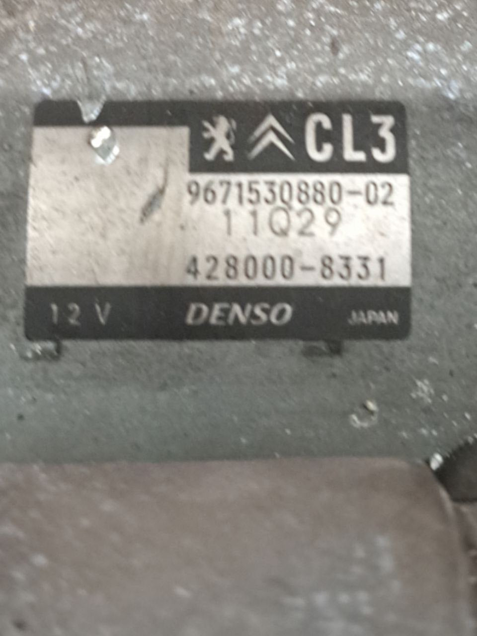 Motorino Avviamento Citroen C3 1.2 Benzina (2009-2016) COD:9671530880-02