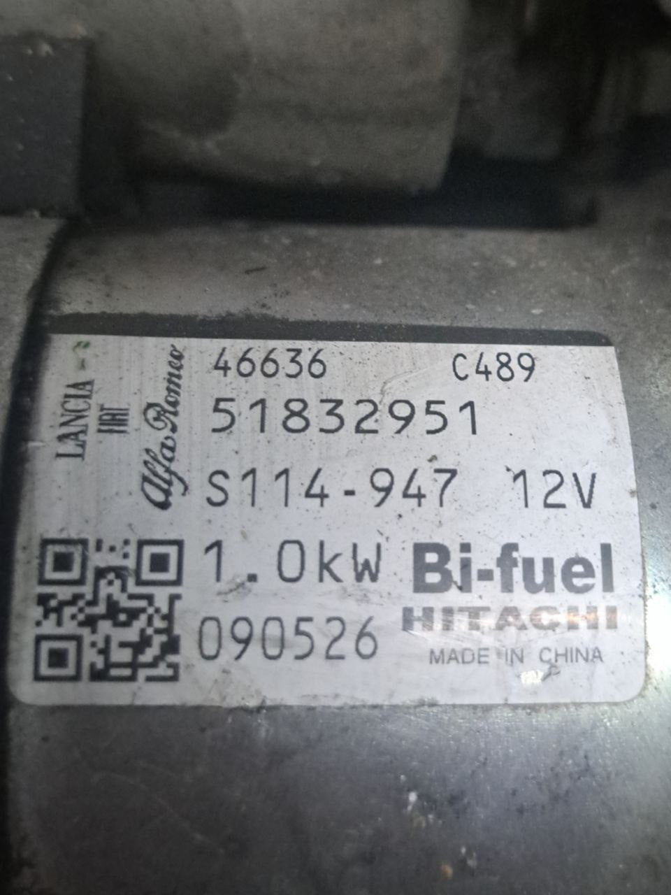 Motorino Avviamento Fiat Grande Punto 1.4 benzina (2004-2012) COD:51832951