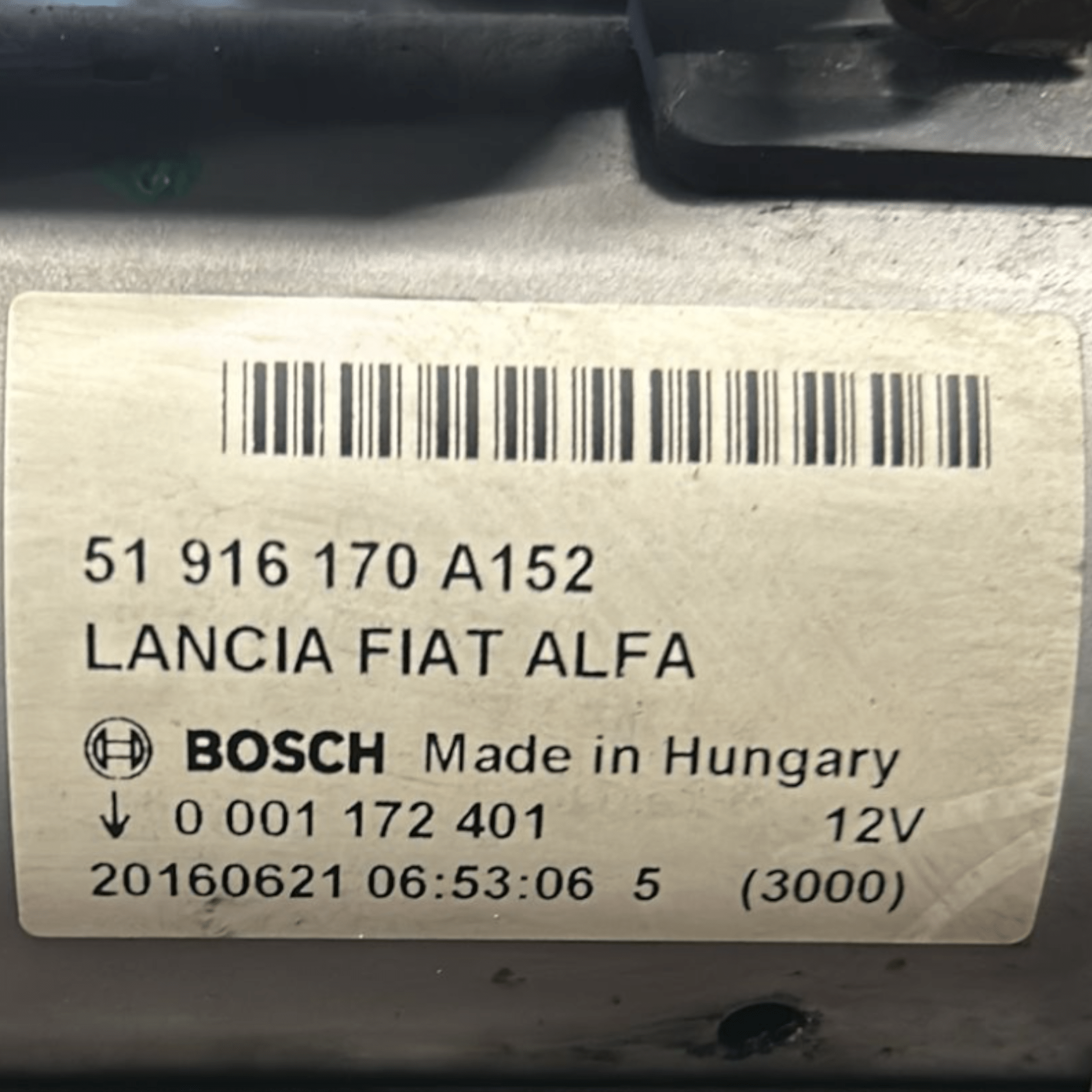 Motorino Avviamento Fiat Punto Evo 1.3 Diesel (2012 >) cod:51916170A152