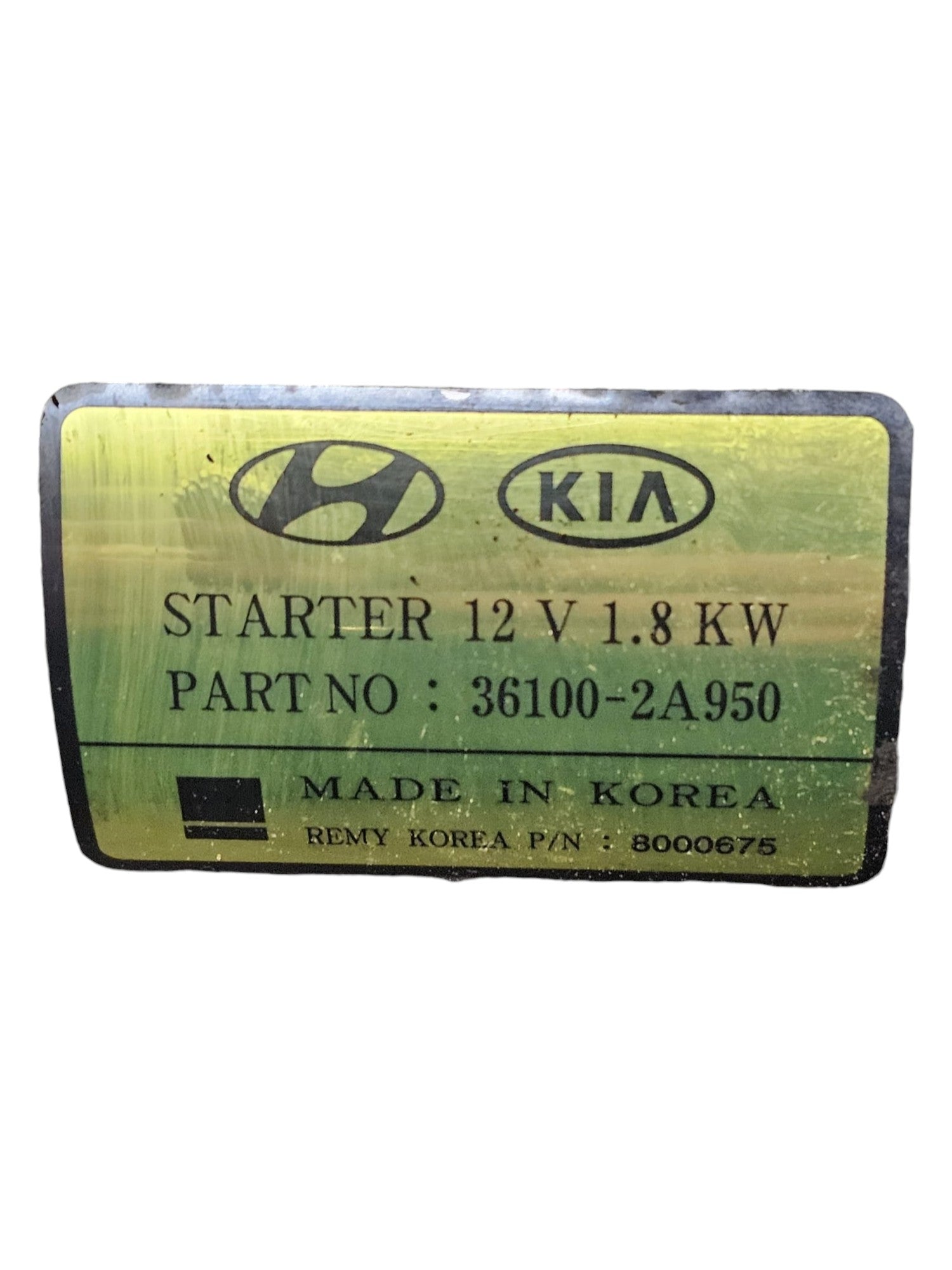 Motorino Avviamento Hyundai Tucson TL 1.7 Diesel Cod:361002A950 (2015-2020)