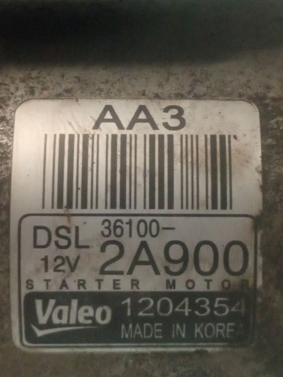 Motorino Avviamento Kia Soul 1.6 Diesel (2014) cod: 36100-2A900 / 1204354