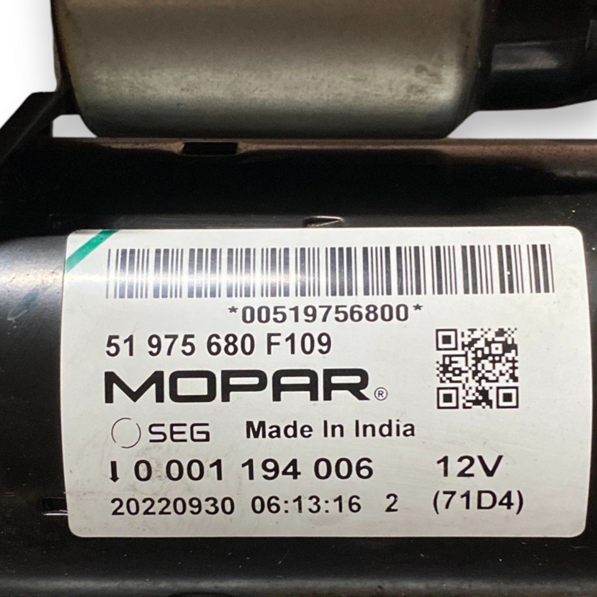 Motorino avviamento lancia ypsilon iii 1.0 benzina - hybrid (2021-) Cod: 51975680f109