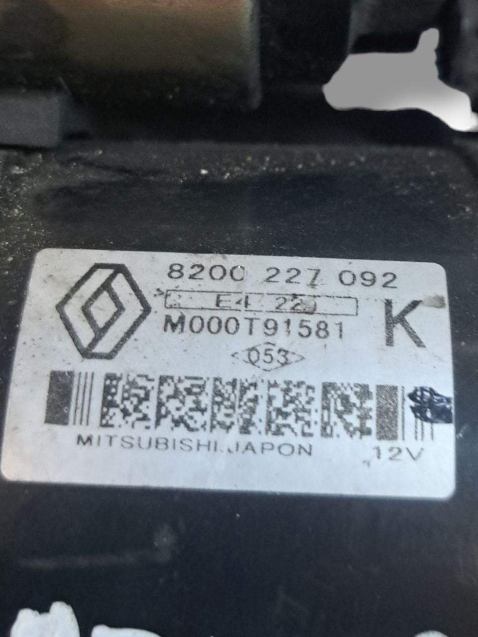 Motorino avviamento Renault Megane / Clio  1.5 Diesel (2001-2011) COD:8200227092