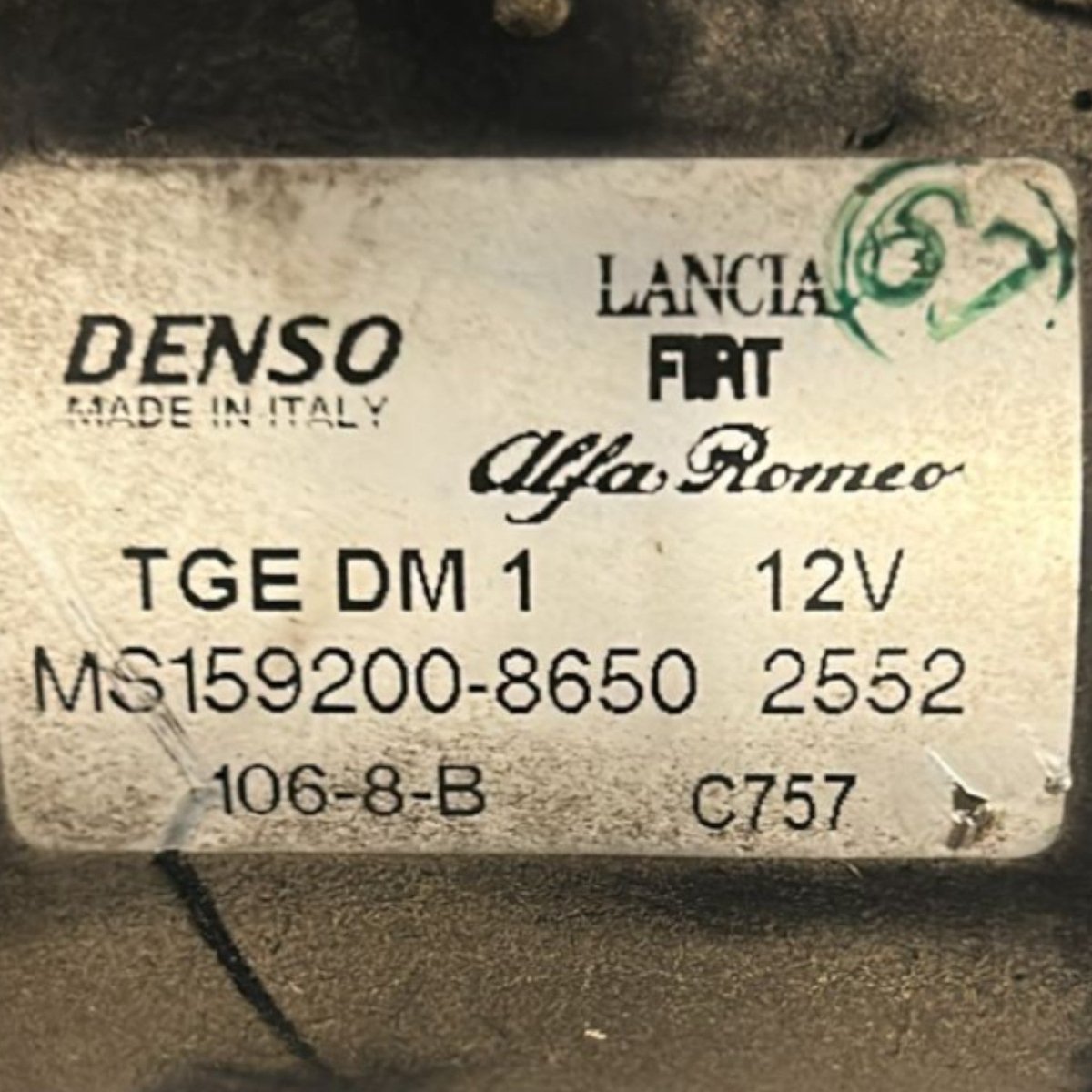 Motorino tergicristalli anteriore fiat bravo cod:MS159200-8650 (2007 > 2014)