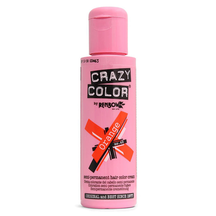 CRAZY COLOR SEMI-PERMANENT HAIR COLOR CREAM ORANGE 60 - BIBA-RICAMBI