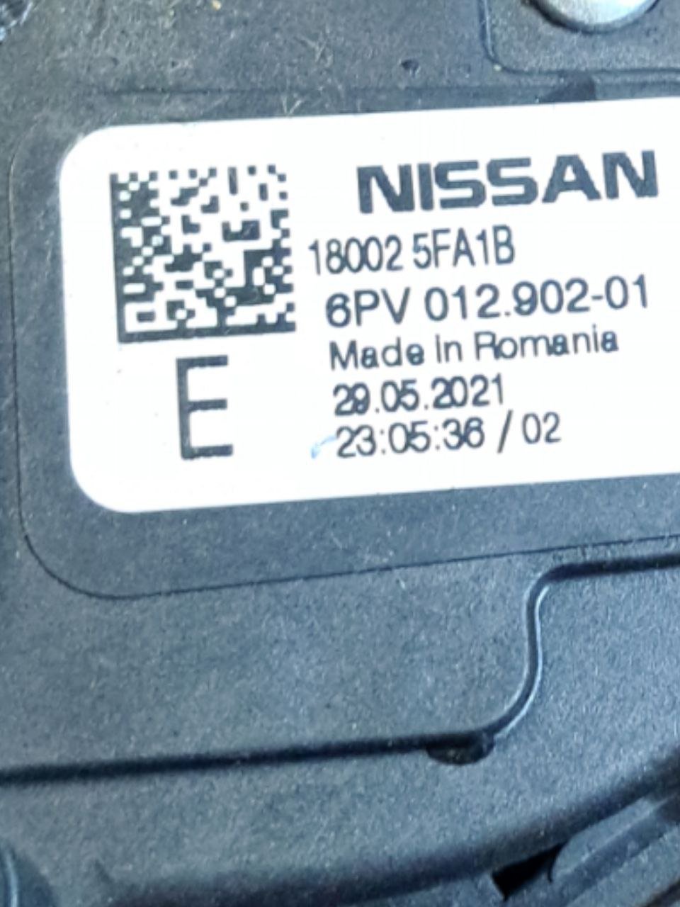 Pedale Acceleratore Nissan Micra K14 1.0 Benzina (2017>) COD:180025FA1B