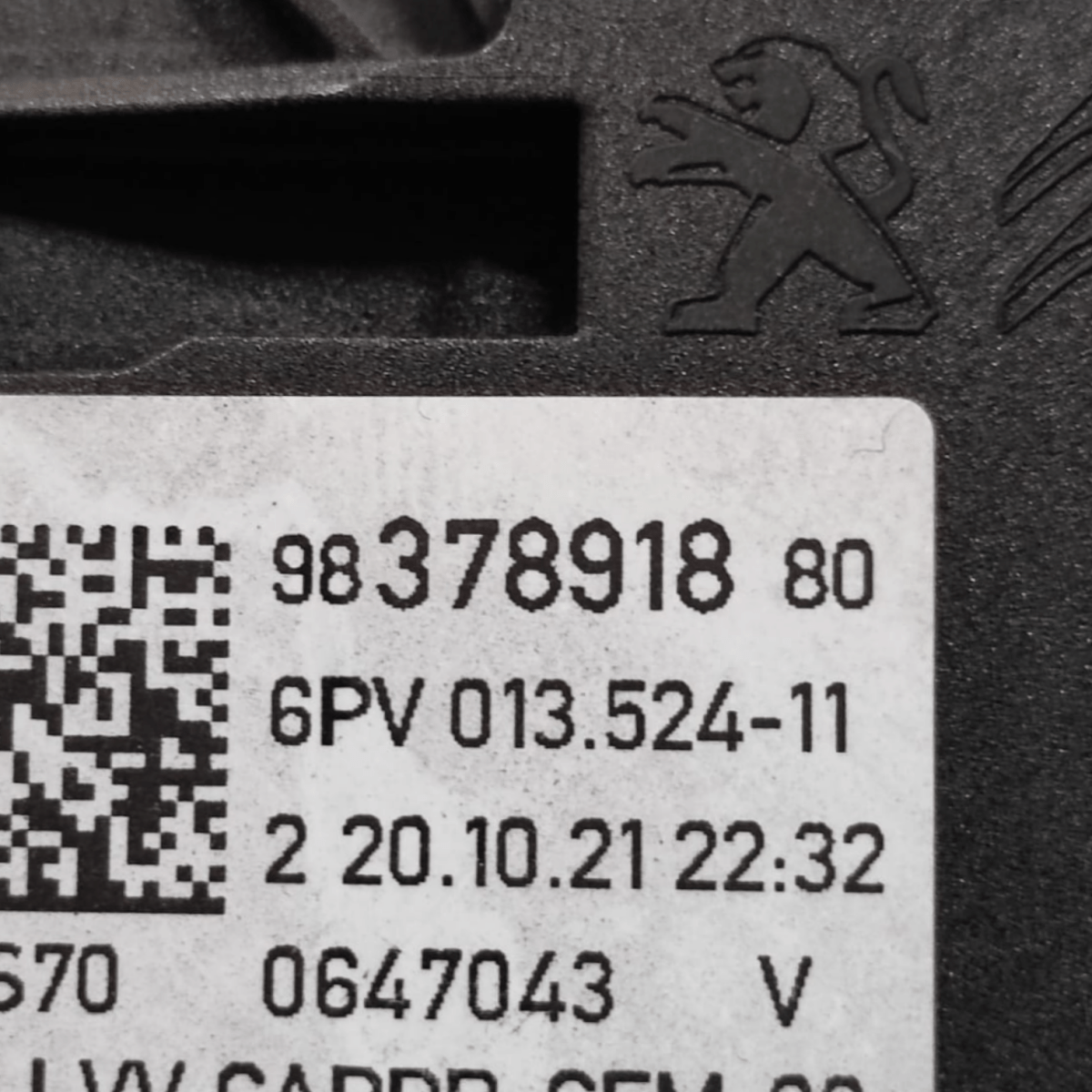 Pedale acceleratore peugeot 208 cod: 9837891880 (2019-)