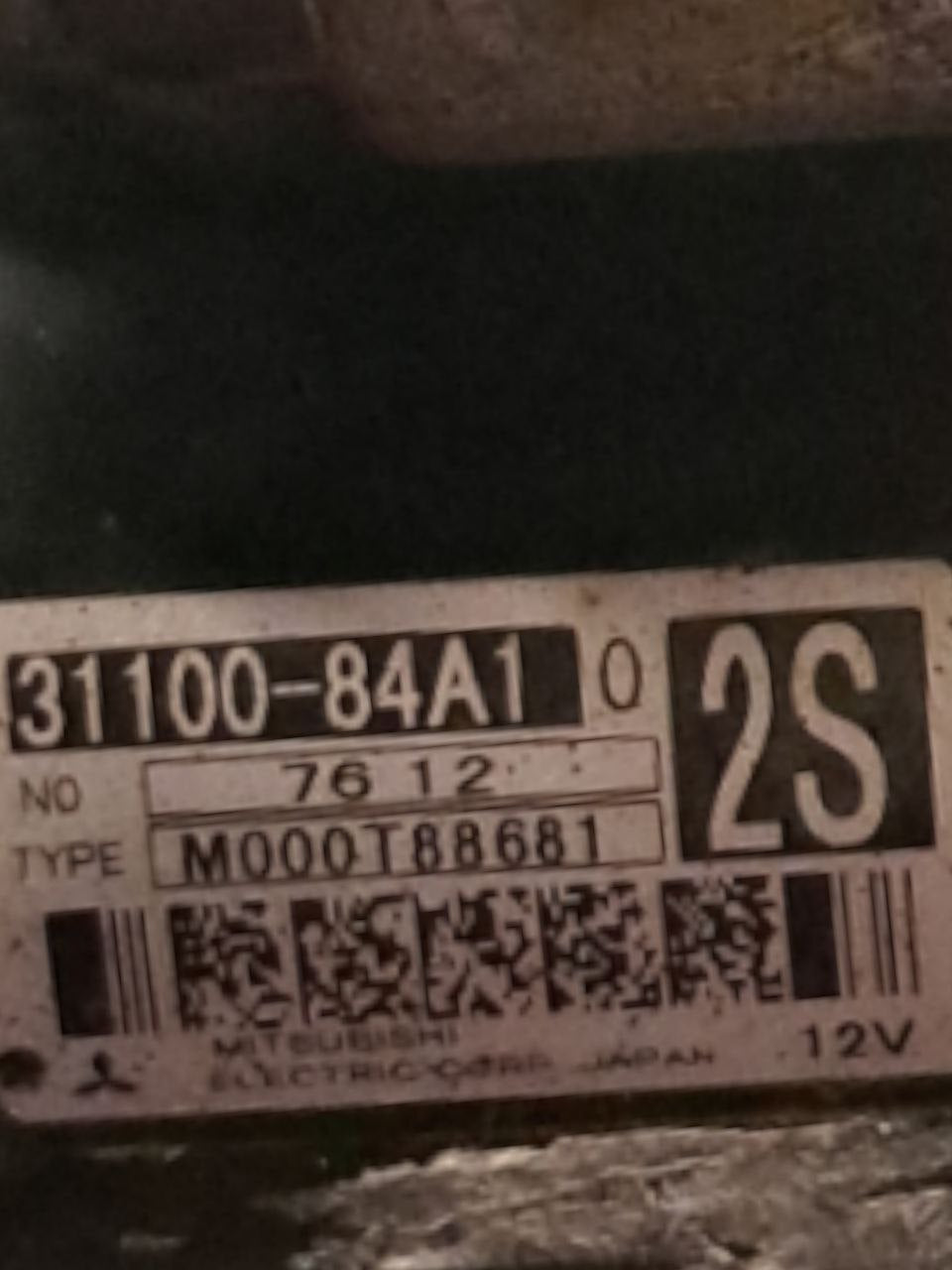 Motorino avviamento Suzuki Jimny 1.5 Diesel (2005>) COD:31100-84A1