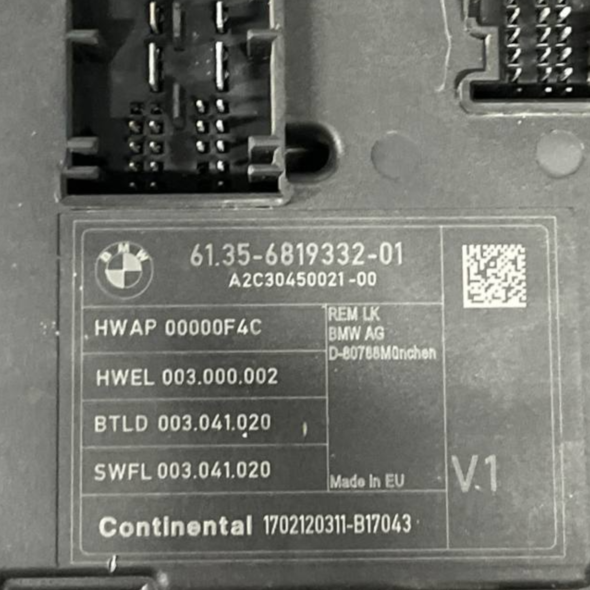 Centralina  / Modulo Comfort Bmw Serie 1 F20 2.0 Benzina (2011 al 2019) cod: 6819332-01 - A2C30450021-00