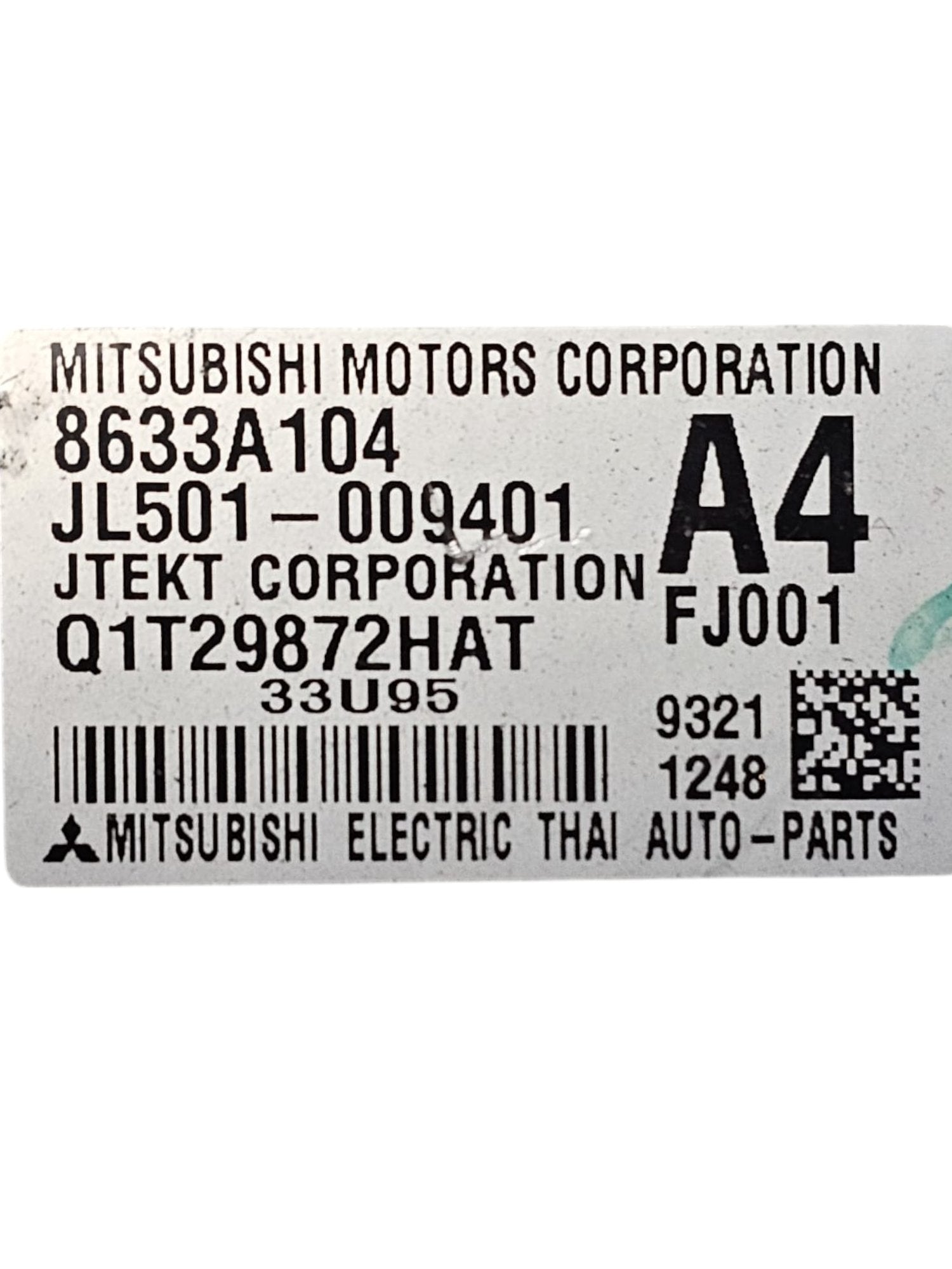 Piantone /Canna Sterzo con CITY Mitsubishi Space Star 1.0 Benzina Cod:8633A104 (2012->)