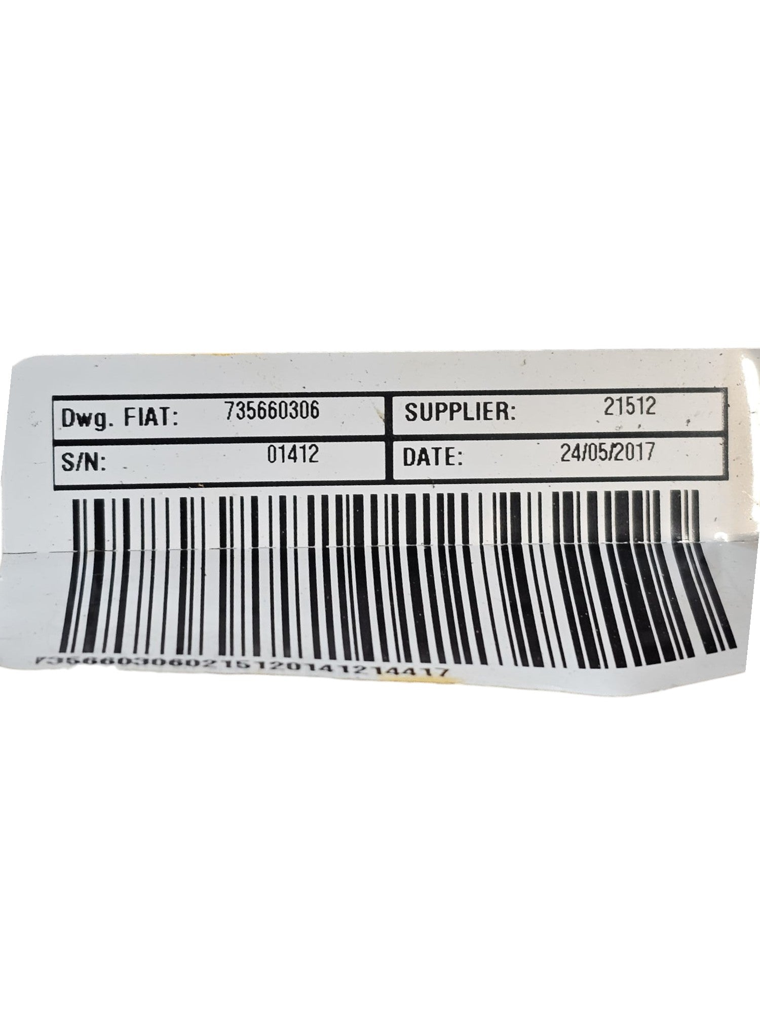 Piantone / Canna Sterzo Fiat Panda 312 Cod:735660306 (2012->)