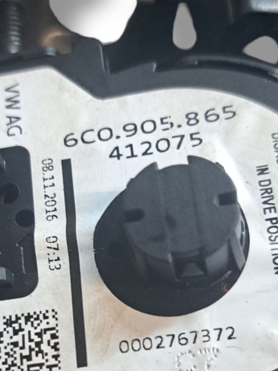 Piantone Sterzo + Blocchetto accensione / avviamento + Chiave Seat Ibiza / Polo 6R 1.4 Benzina (2015) COD:6C0905865