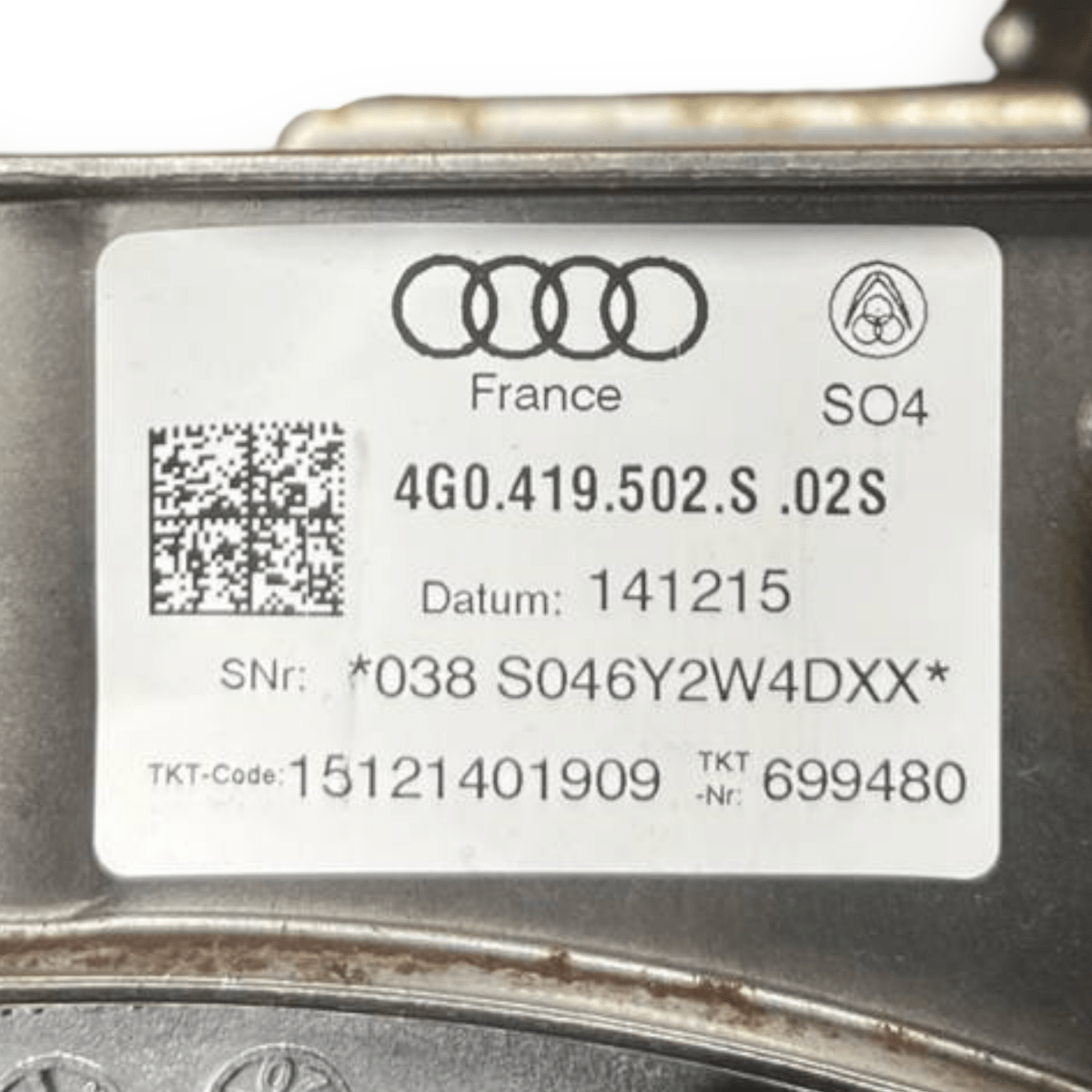 Piantone Sterzo / Canna Sterzo Audi A6 C7 2.0 Diesel (2011 al 2018) cod: 4G0419502S