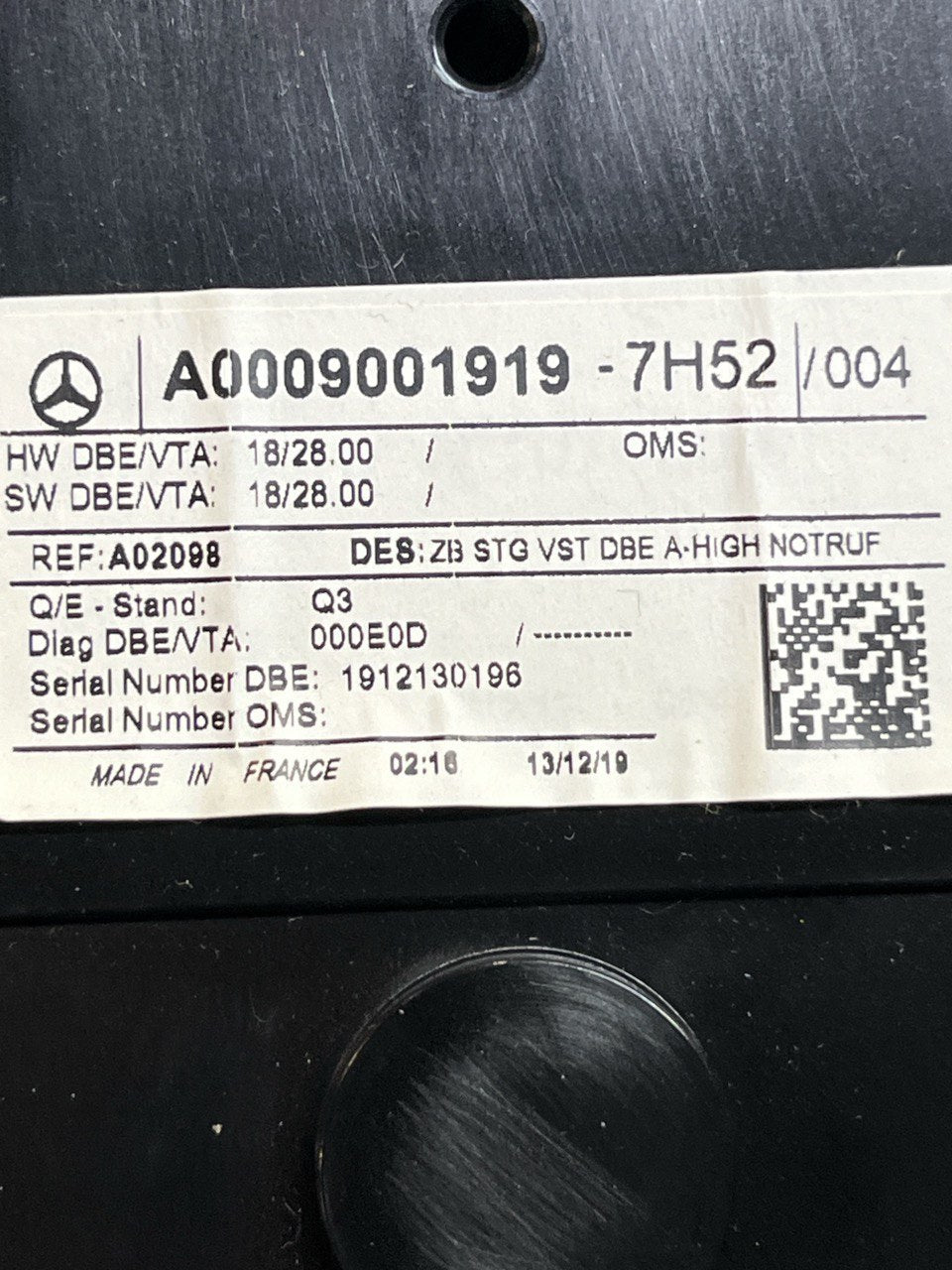 Plafoniera / Luce Interna Mercedes-Benz Classe A W177 / W247 (2018>) cod.A0009001919