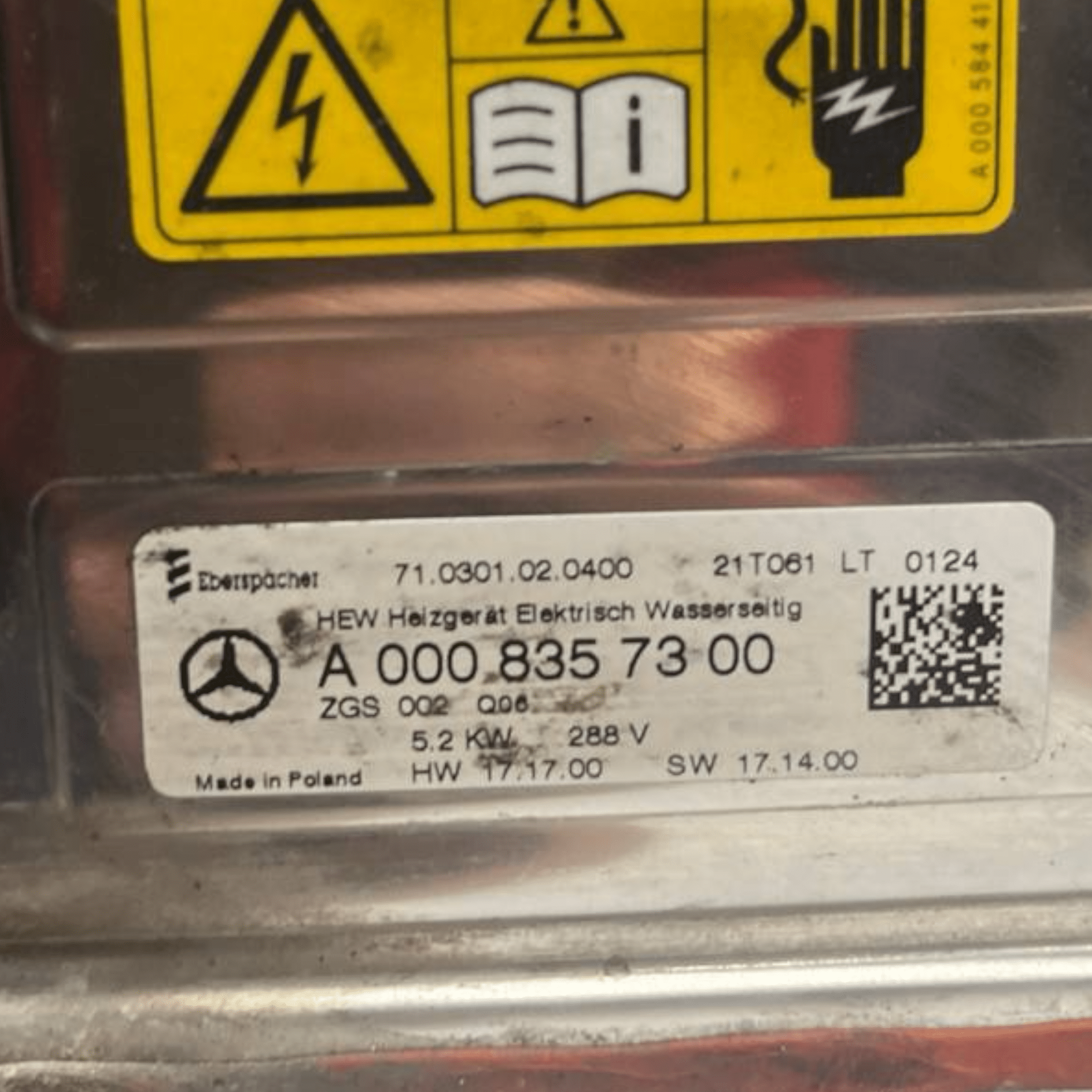 Pompa Riscaldamento Pacco Batteria Mercedes - Benz Glc C253 2.0 Diesel - Hybrid (2016 al 2023) cod: A0008357300