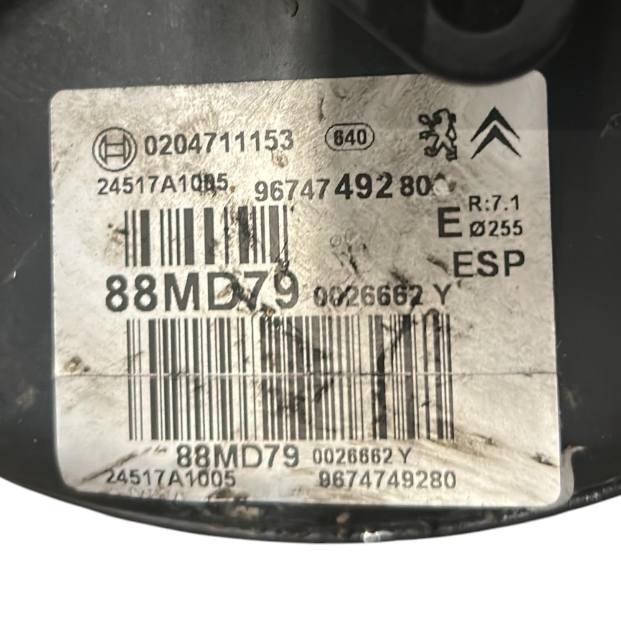 Pompa Servofreno DS4 I cod.9674749280 1.6 Diesel (2011 > 2018) cod.0204711153