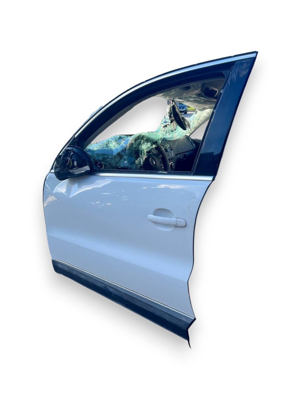 Porta / Portiera anteriore sinistra (sx) Volkswagen Tiguan 5N (2007 al 2016) Bianca