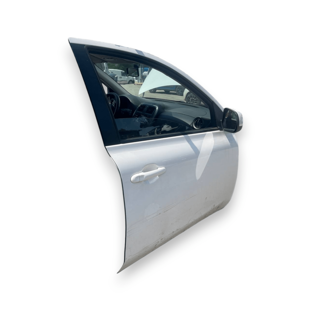 Porta / Portiera / Sportello anteriore destro (dx) Bianco Nissan Micra K13 5 Porte (2010 al 2017)