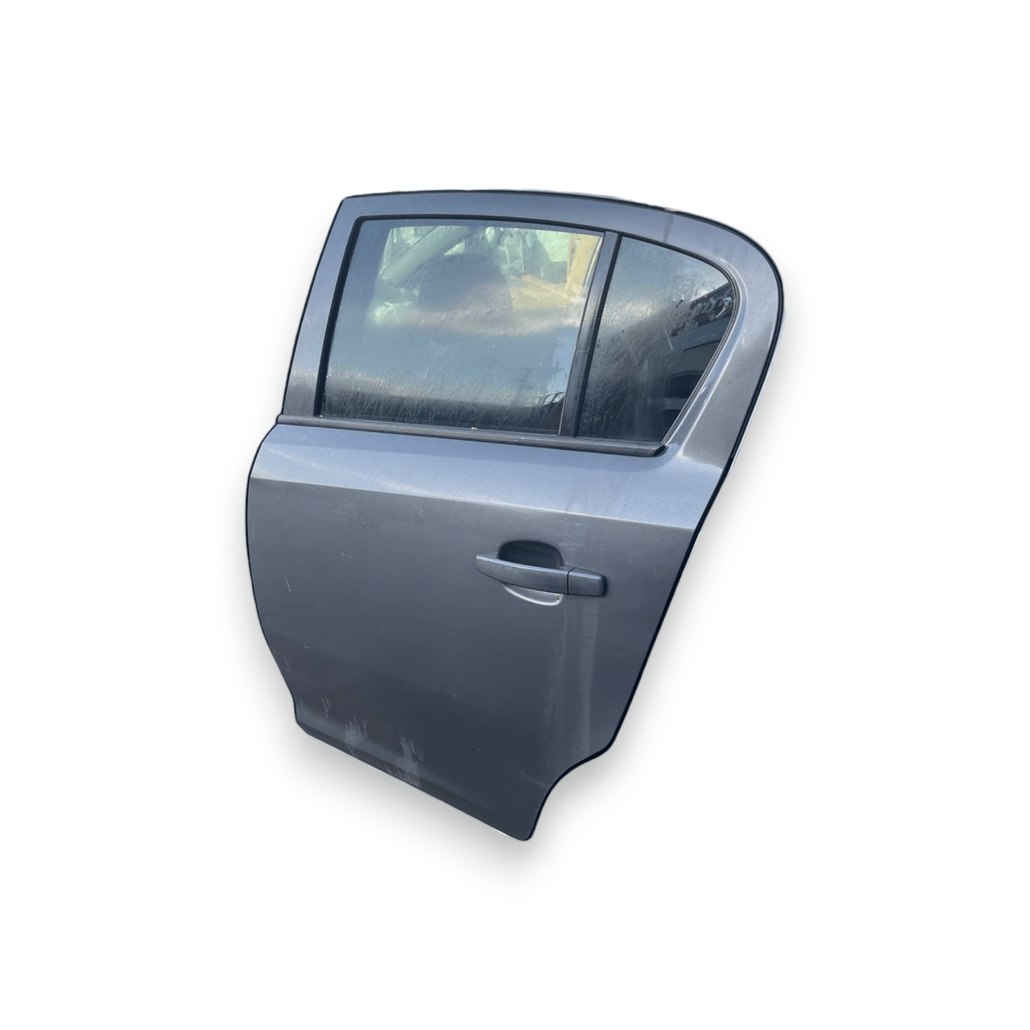 Porta / Portiera / Sportello posteriore sinistra (sx) Grigia Opel Corsa D 5 Porte (2006 al 2014)
