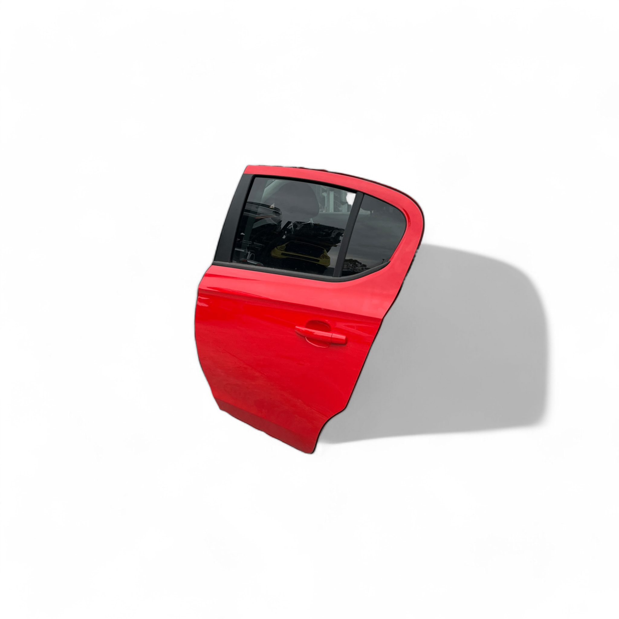Porta / portiera / sportello posteriore sinistro rosso Opel Corsa E (2014-2019)