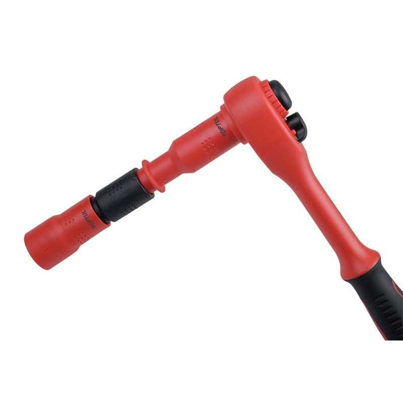 Cricchetto Reversibile Sgancio Rapido Isolato VDE Attacco 3/8" | Lunghezza 200 mm Marca Toptul BIBA-RICAMBI