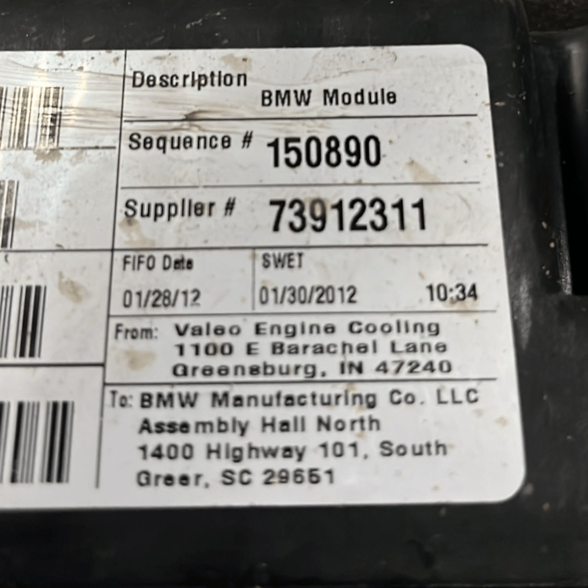 Radiatore con elettro ventola Bmw X3 F25 2.0 diesel (2010-2017) cod.73912311 / 7562594-02