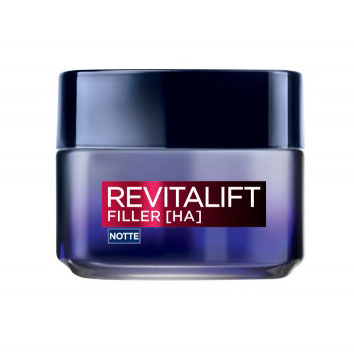 L'OREAL REVITALIFT FILLER HA CREMA ALL'ACIDO IALURONICO NOTTE 50 - BIBA-RICAMBI