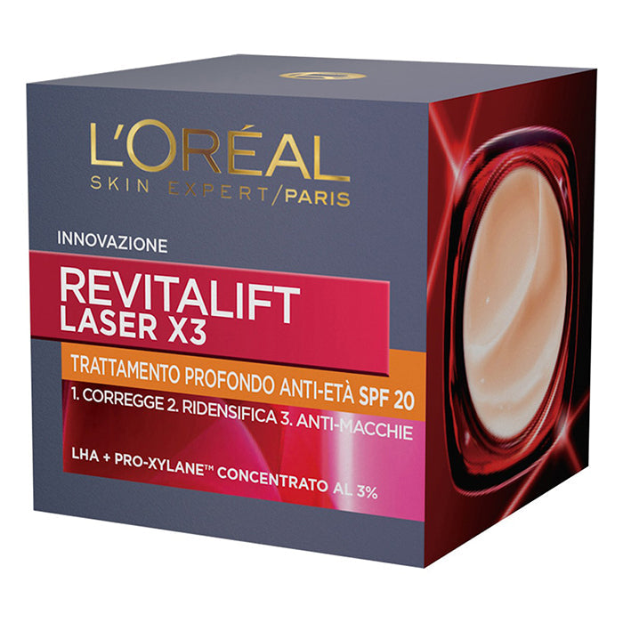 L'OREAL REVITALIFT LASER X3 TRATT PROFONDO ANTI ETA SPF 25 50 ML - BIBA-RICAMBI