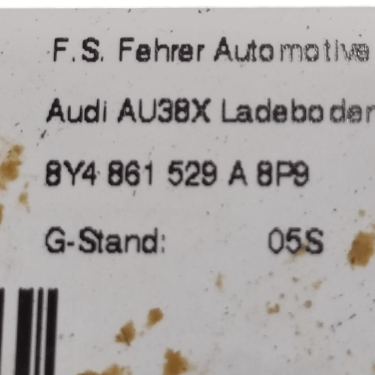 Ripiano / tappeto bagagliaio audi a3 8y cod: 8y4861529a (2020-)