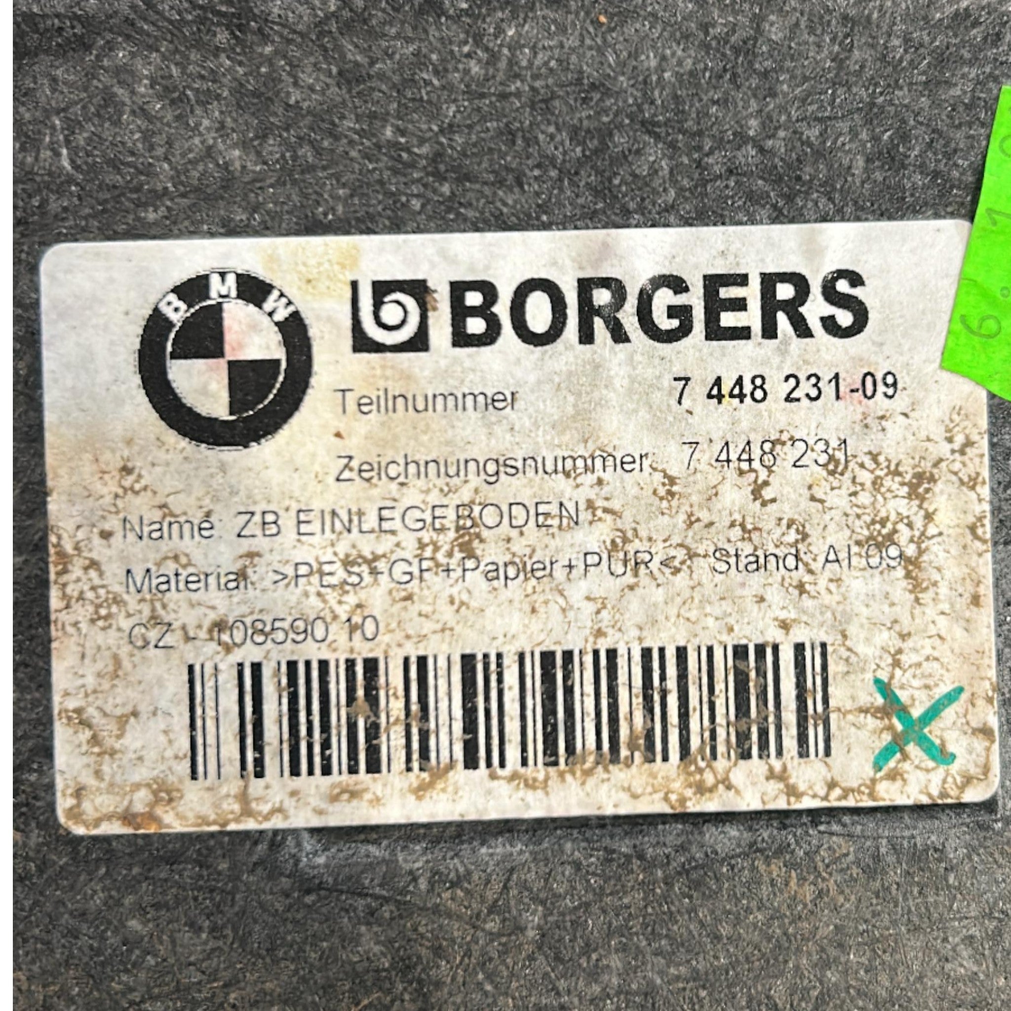 Ripiano / Tappeto Bagagliaio BMW Serie 1 (F40) cod.7448231-09 (2019 > )