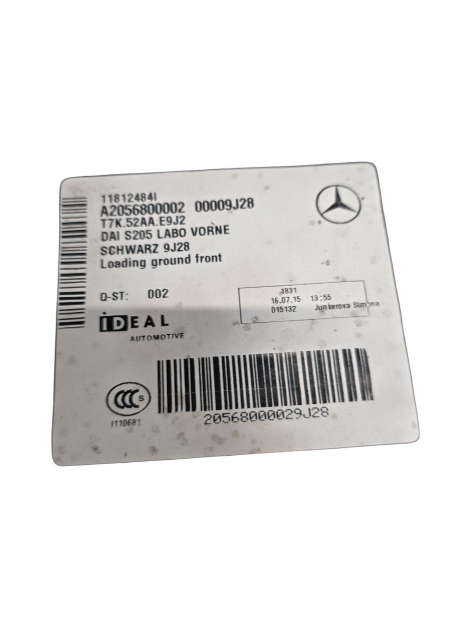 Ripiano / Tappeto  Bagagliaio Mercedes-Benz Classe C w205 ( 2014 - 2021 ) Cod : A2056800002