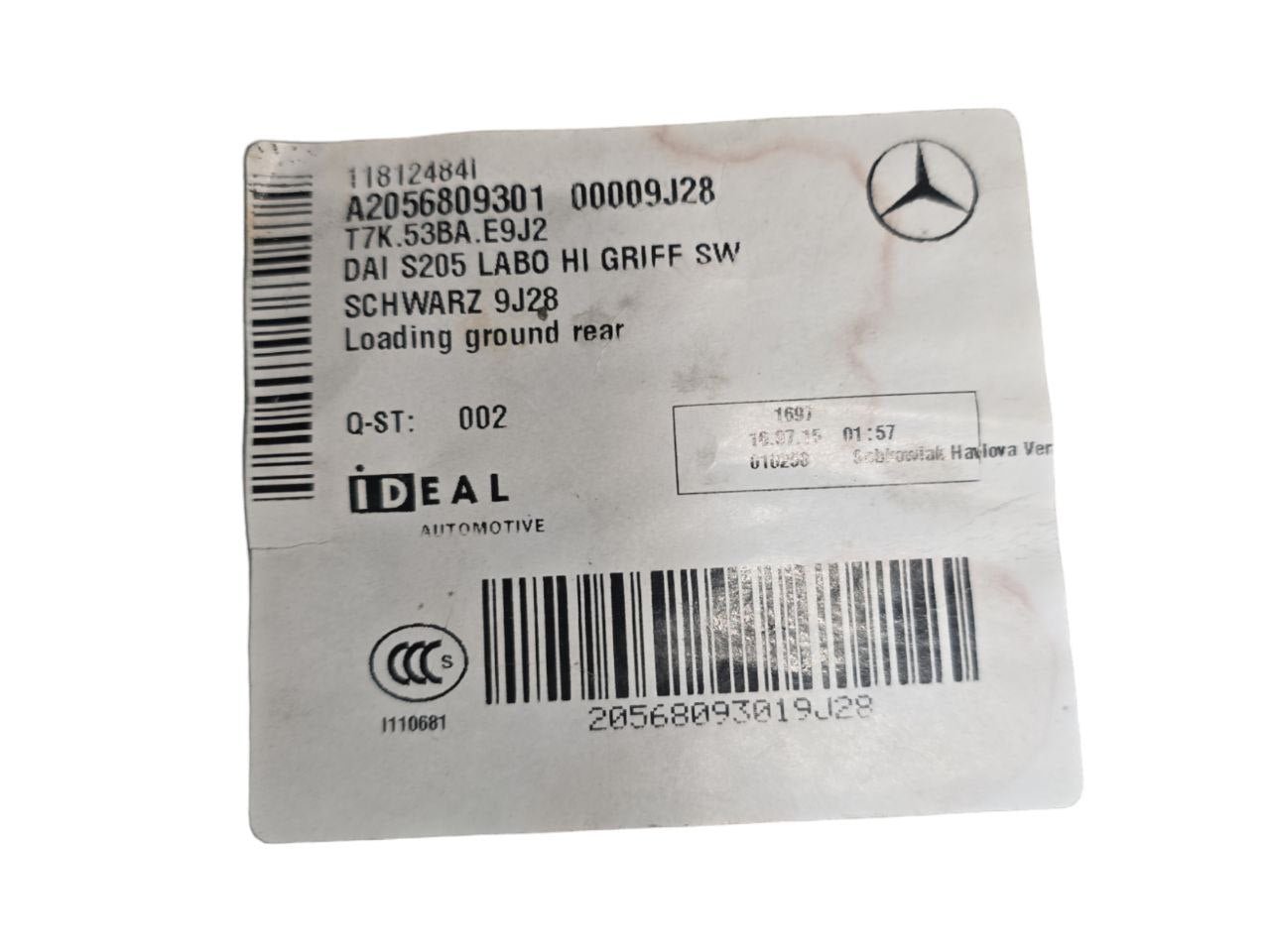 Ripiano / Tappeto  Bagagliaio Mercedes-Benz Classe C w205 ( 2014 - 2021 ) Cod : A2056809301