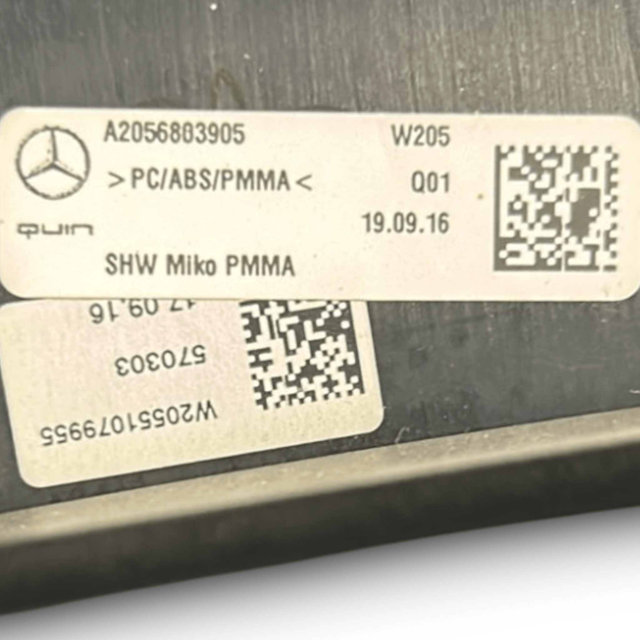 Rivestimento Console centrale Mercedes Benz Classe C W205 (2014 > 2021) cod:A2056803905 + Bocchette Aria