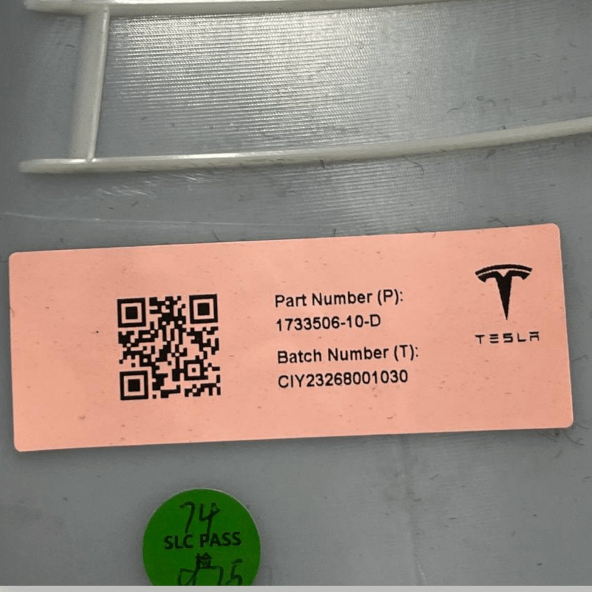 Rivestimento Montante inferiore desto (dx) Tesla Model 3 (2021 -) cod: 1733506-10-D