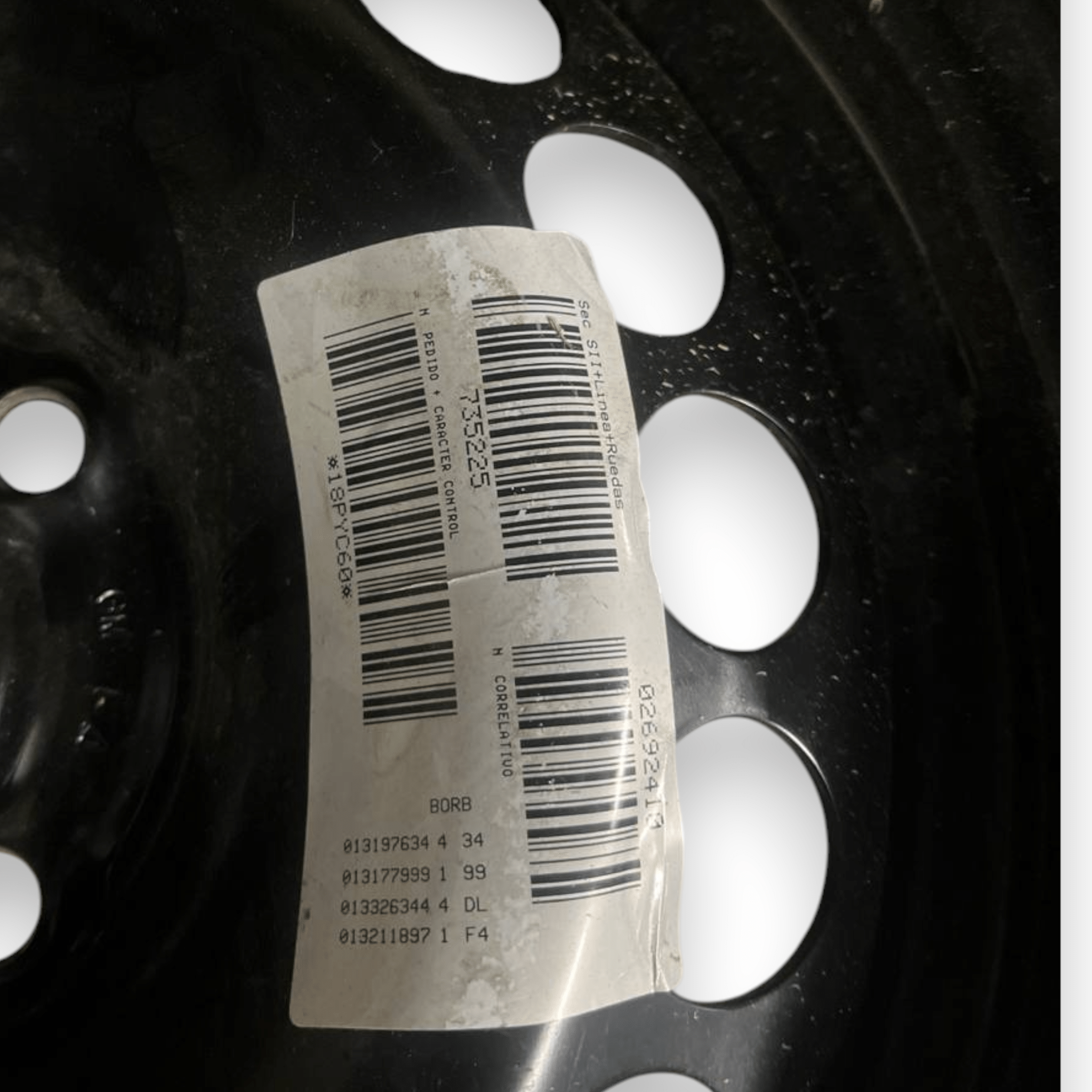 Ruota di Scorta Opel Corsa D (2006 al 2014) (185 / 65 / R15) cod: 013197634