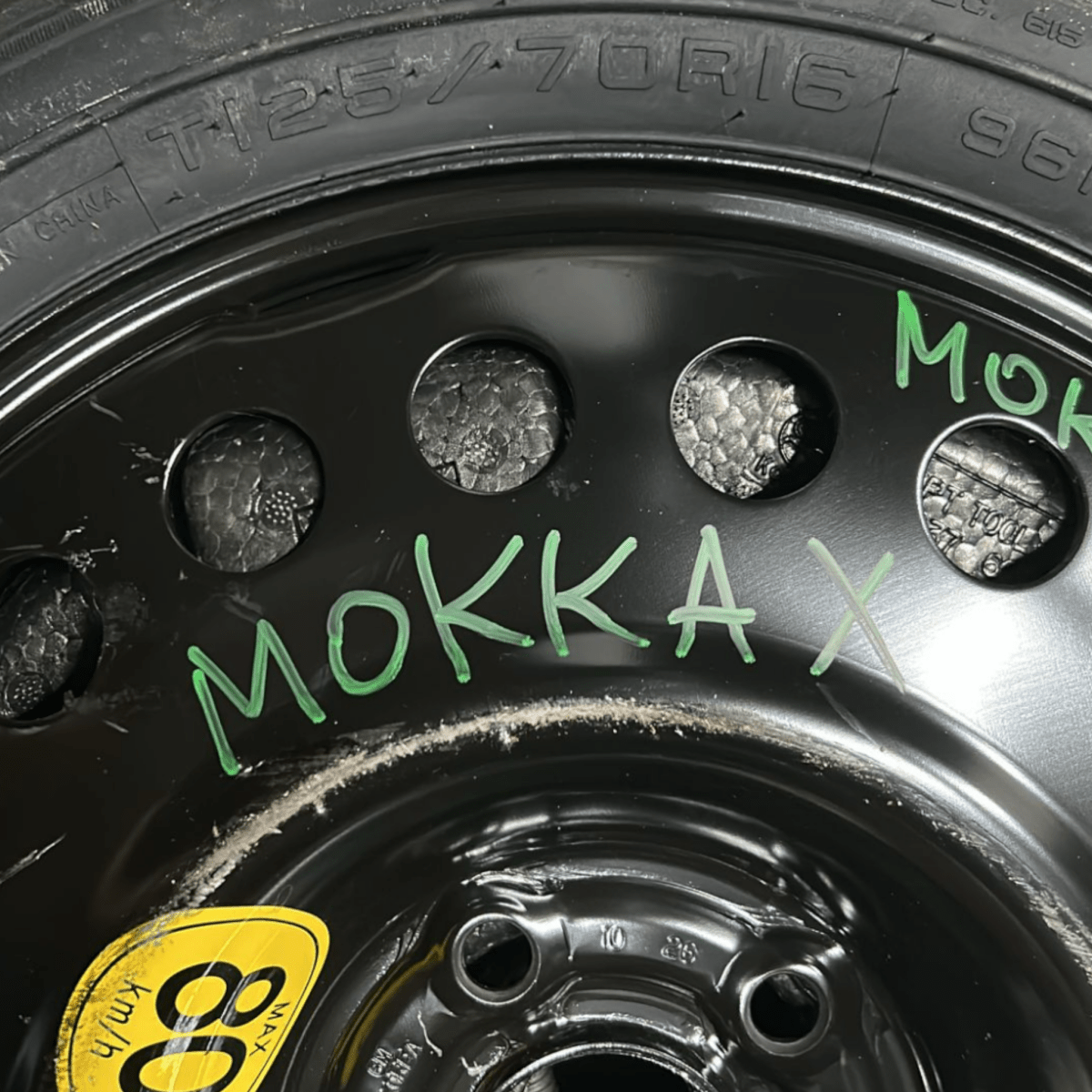 ruotino di scorta opel mokka x (125/70 r16) (2012 > 2019)