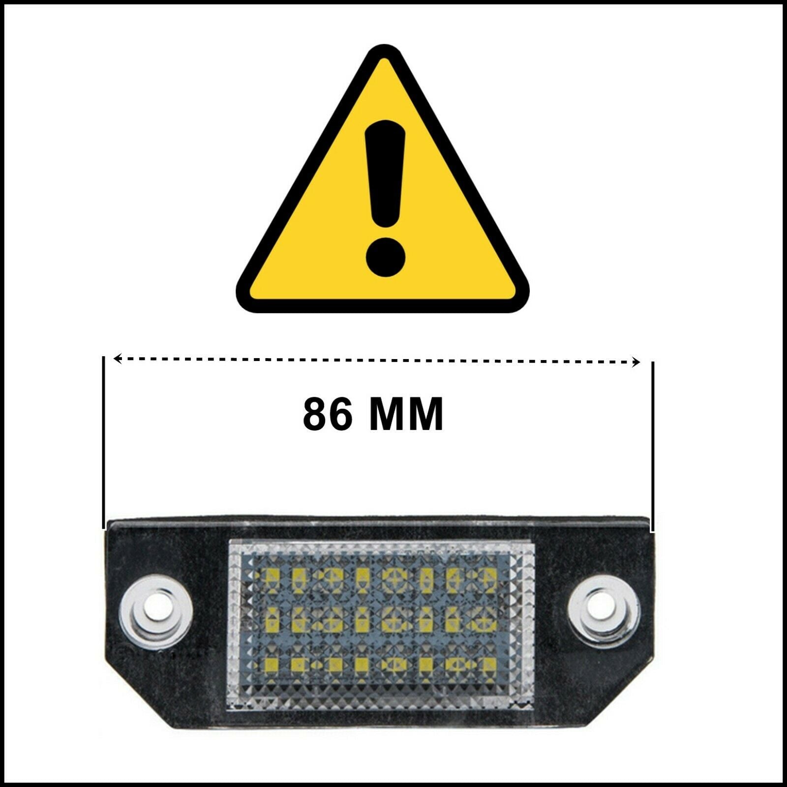 Lampadine Placchette Luci Targa Led Specifiche Per Ford Focus II dal 2004-2013 BIBA-RICAMBI