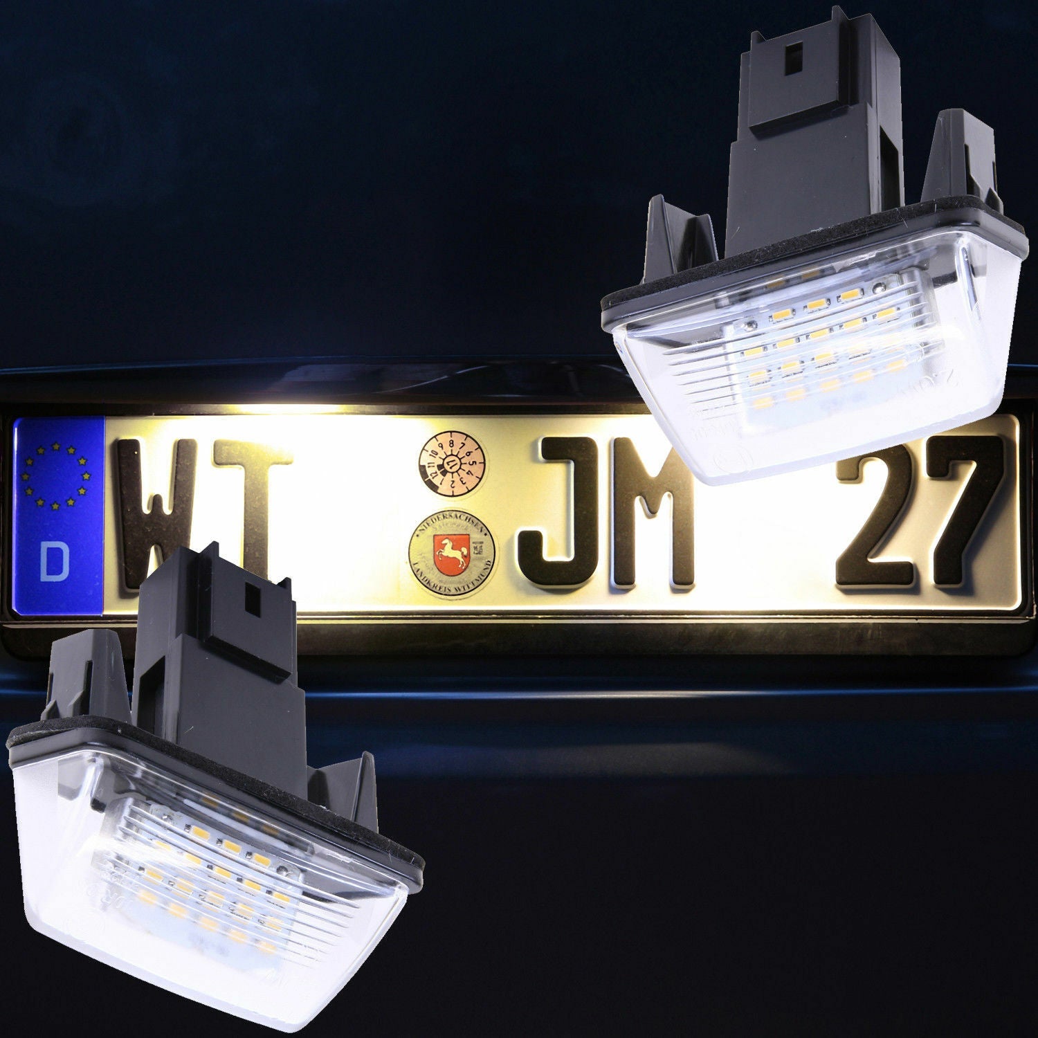 Lampadine Placchette Luci Targa Led Specifiche Per Peugeot 206 dal 1998> BIBA-RICAMBI