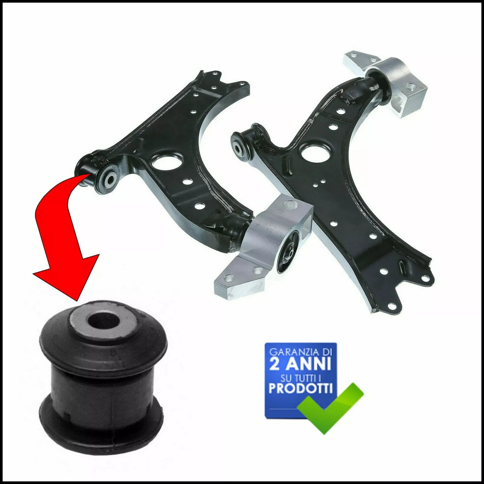 2 Boccole Bracci Anteriori Per VW TOURAN I (1T1) dal 2003-2011