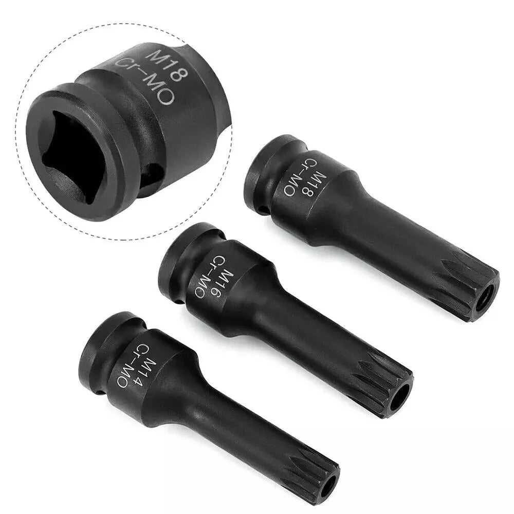 Chiavi Per Mozzi Ruota Testa Profilo XZN M14-M16-M18 Avvitatori Officina (6pz)