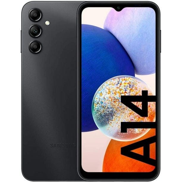 Samsung Galaxy A14 6.6", 128 GB, Nero, Dual-SIM, SM-A145RZKVEUE (C)