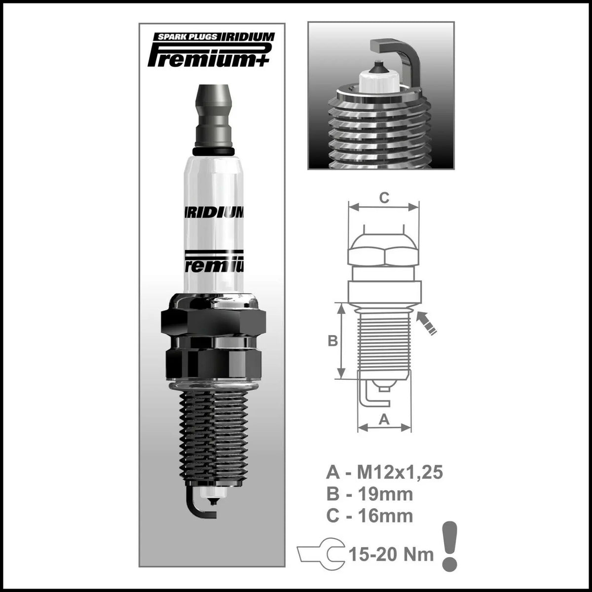 AB. Kit 4 Candele Brisk Iridium Premium P10 BIBA-RICAMBI