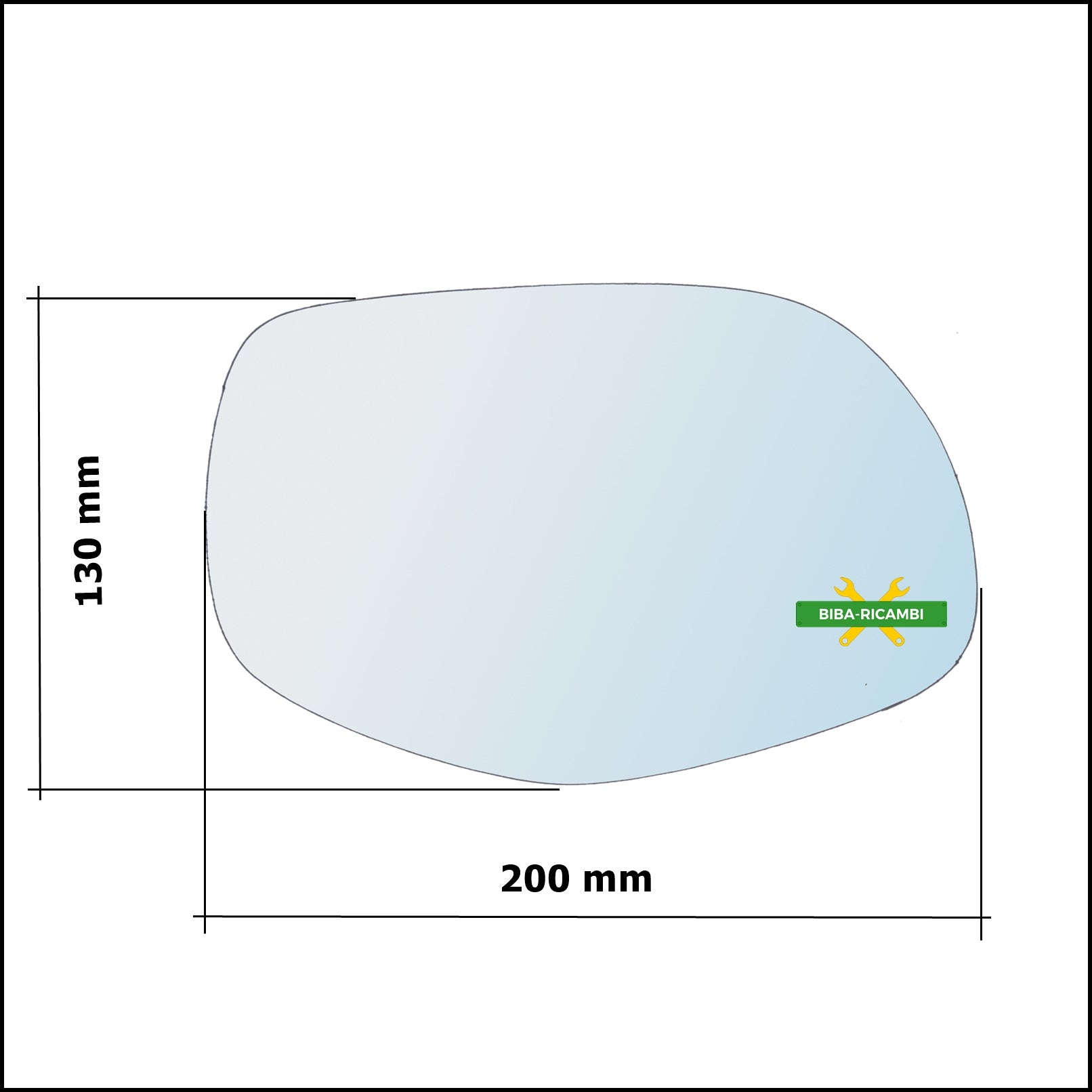 Vetro Specchio Retrovisore Cromato Lato Dx-Passeggero Per Porsche Cayenne I (9PA) solo dal 2009-2011 BIBA-RICAMBI