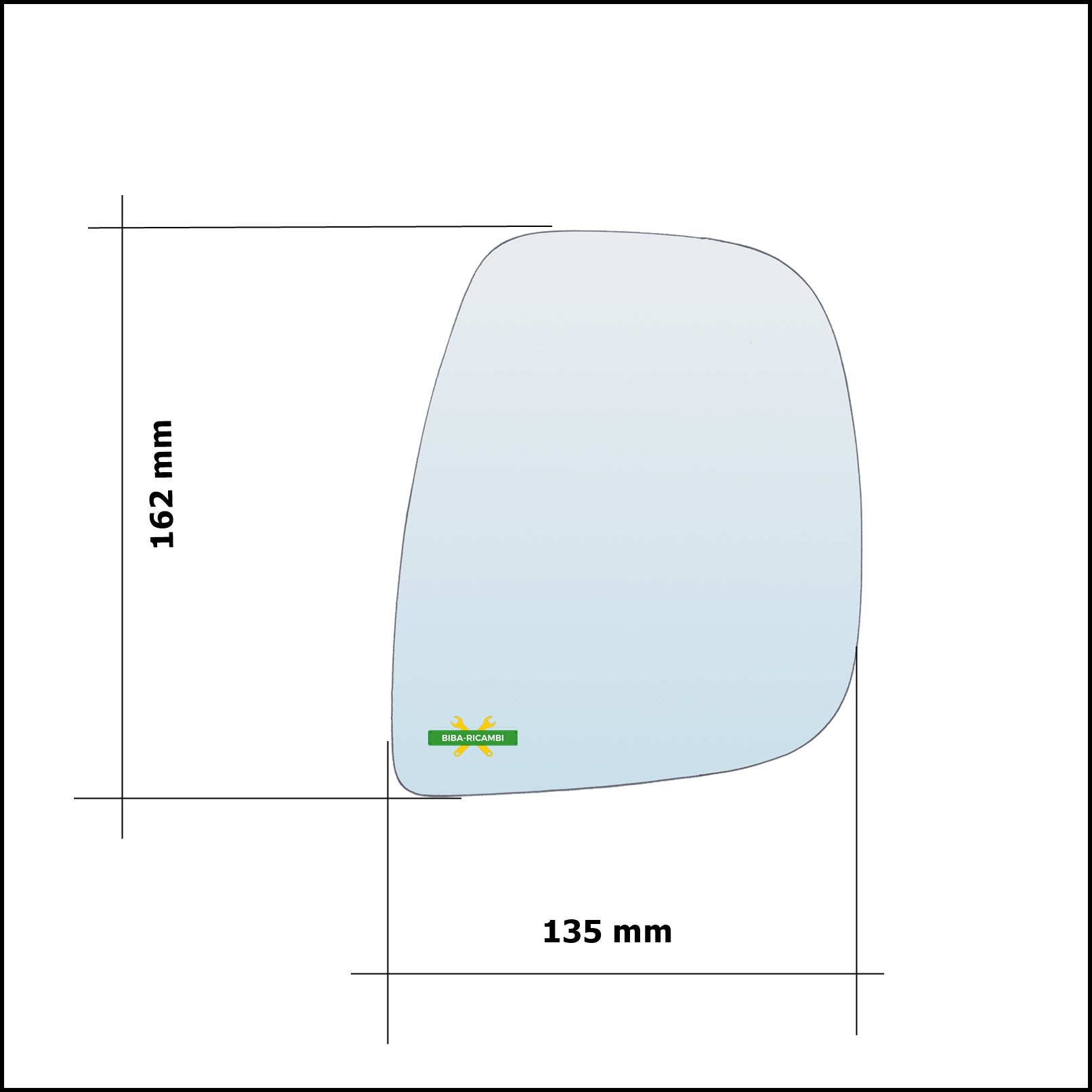 V. Piastra Retrovisore Termica Blind Spot Lato Dx-Passeggero Per Citroen Space Tourer (V) dal 2016&gt; BIBA-RICAMBI