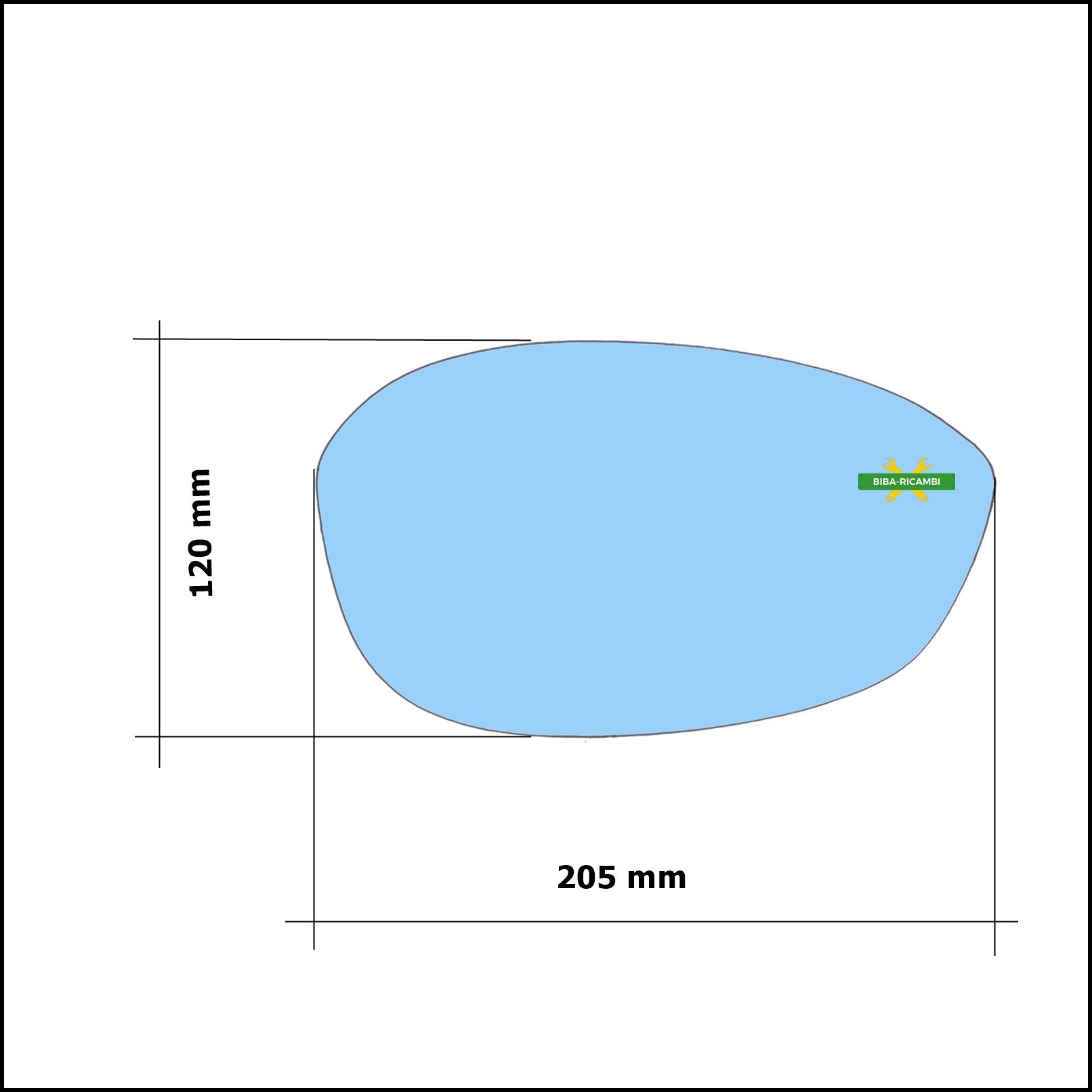 Piastra Retrovisore Termica Asferica Lato Dx-Passeggero Per Alfa Romeo Spider II (939) dal 2006-2011 BIBA-RICAMBI