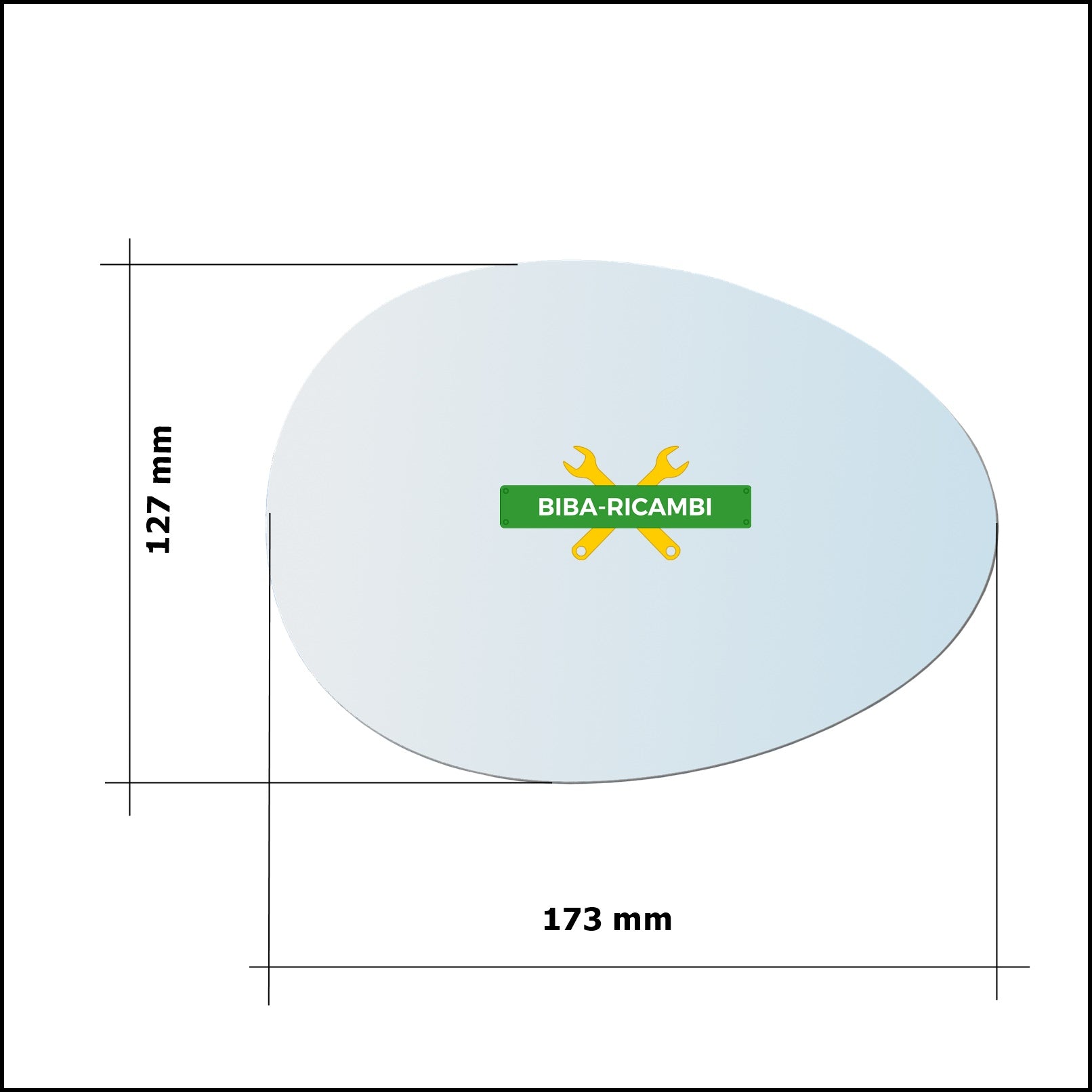Piastra Retrovisore Termica Asferica Lato Dx-Passeggero Per Mini Cooper (R59) Roadster dal 2014&gt; BIBA-RICAMBI