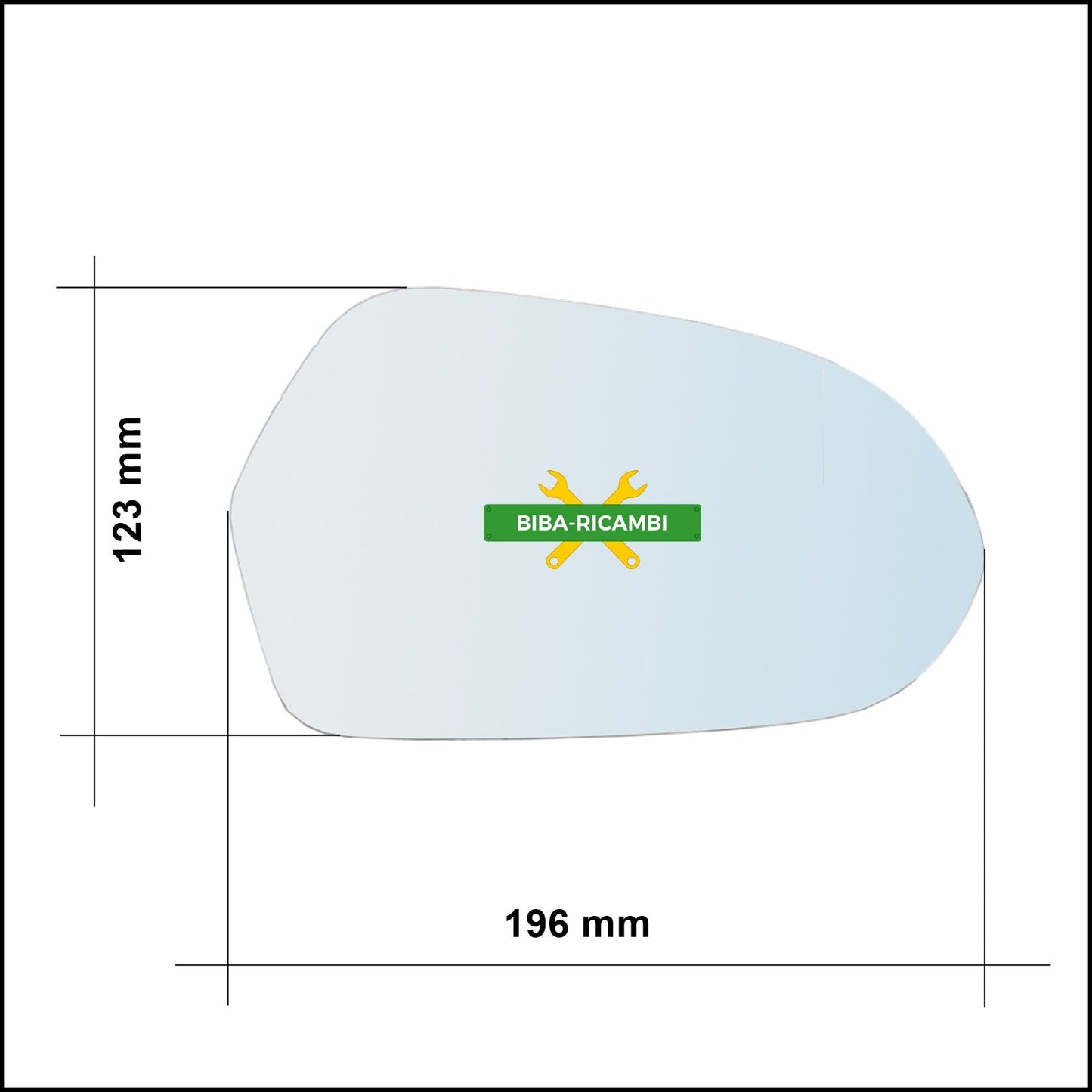 Vetro Specchio Retrovisore Asferico Lato Sx-Guidatore Per Audi A6 Allroad II (4GH) dal 2012&gt; BIBA-RICAMBI
