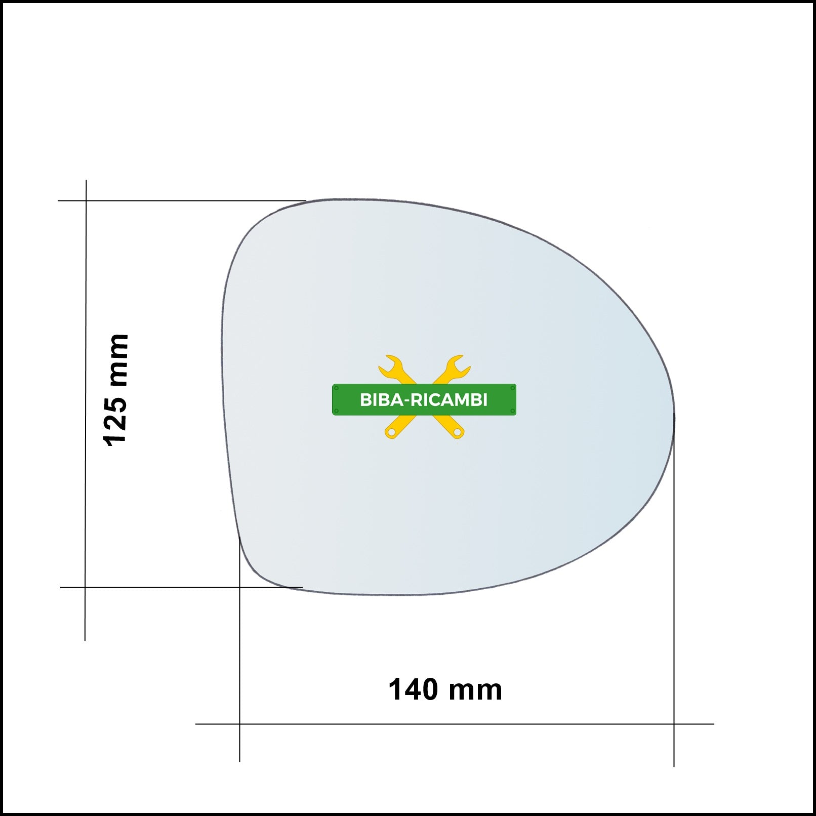 Vetro Specchio Retrovisore Cromato Lato Dx-Passeggero Per Renault Twingo II (CN0) dal 2007> BIBA-RICAMBI