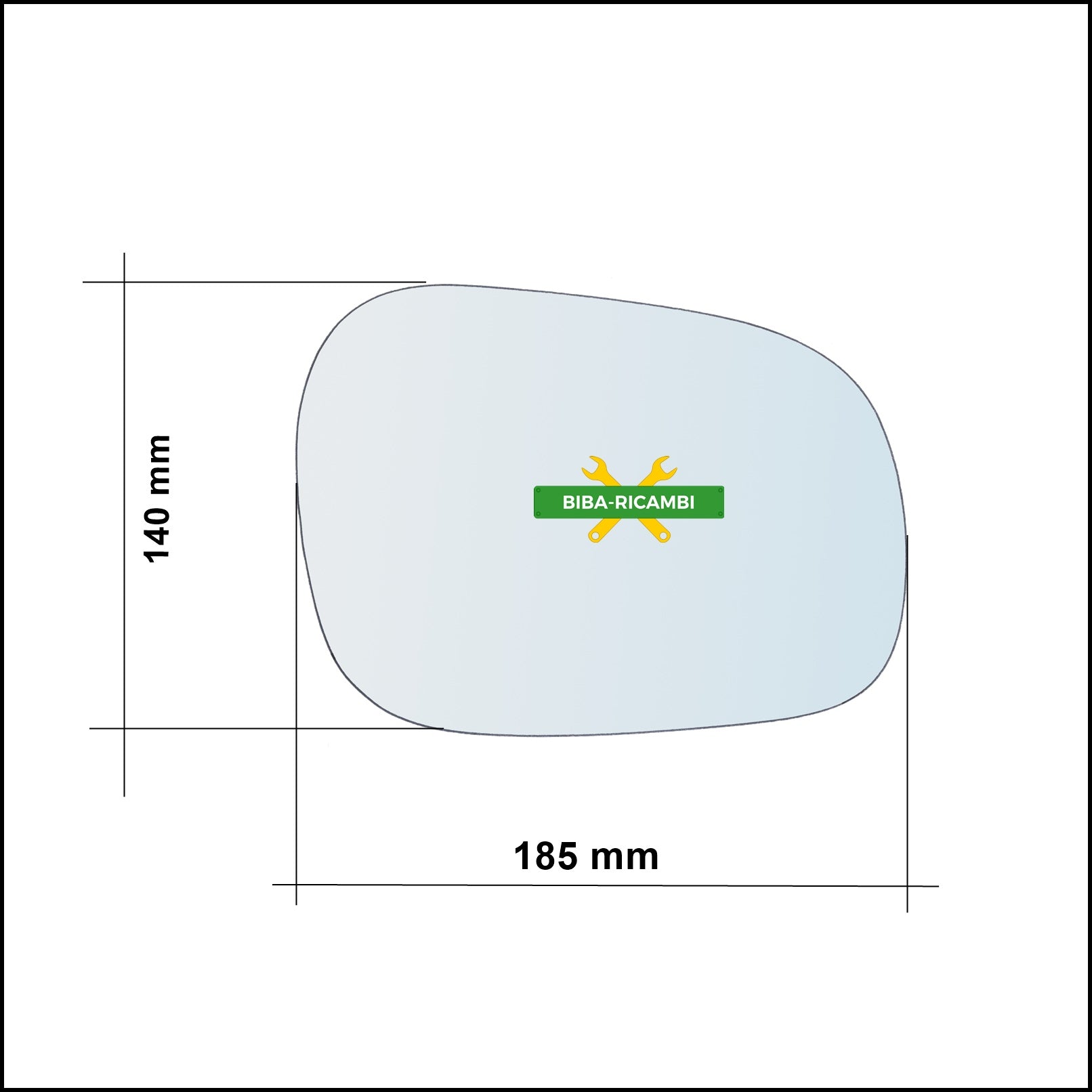 Vetro Specchio Retrovisore Asferico Lato DX Compatibile Grand Vitara I (FT) dal 1998-2006 BIBA-RICAMBI